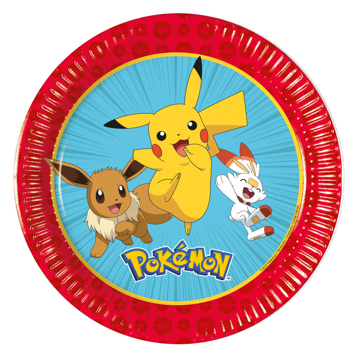 Globos Papieren borden 20cm next generation pokemon - 8st.