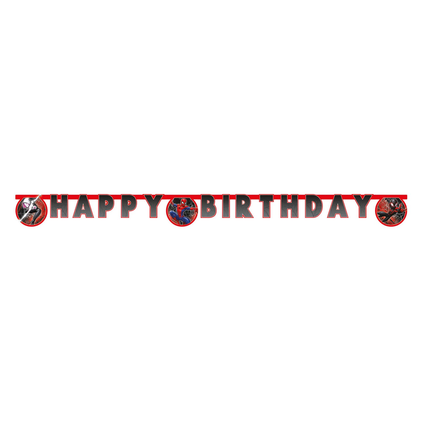 Globos Letter guirlande happy birthday spiderman world of web