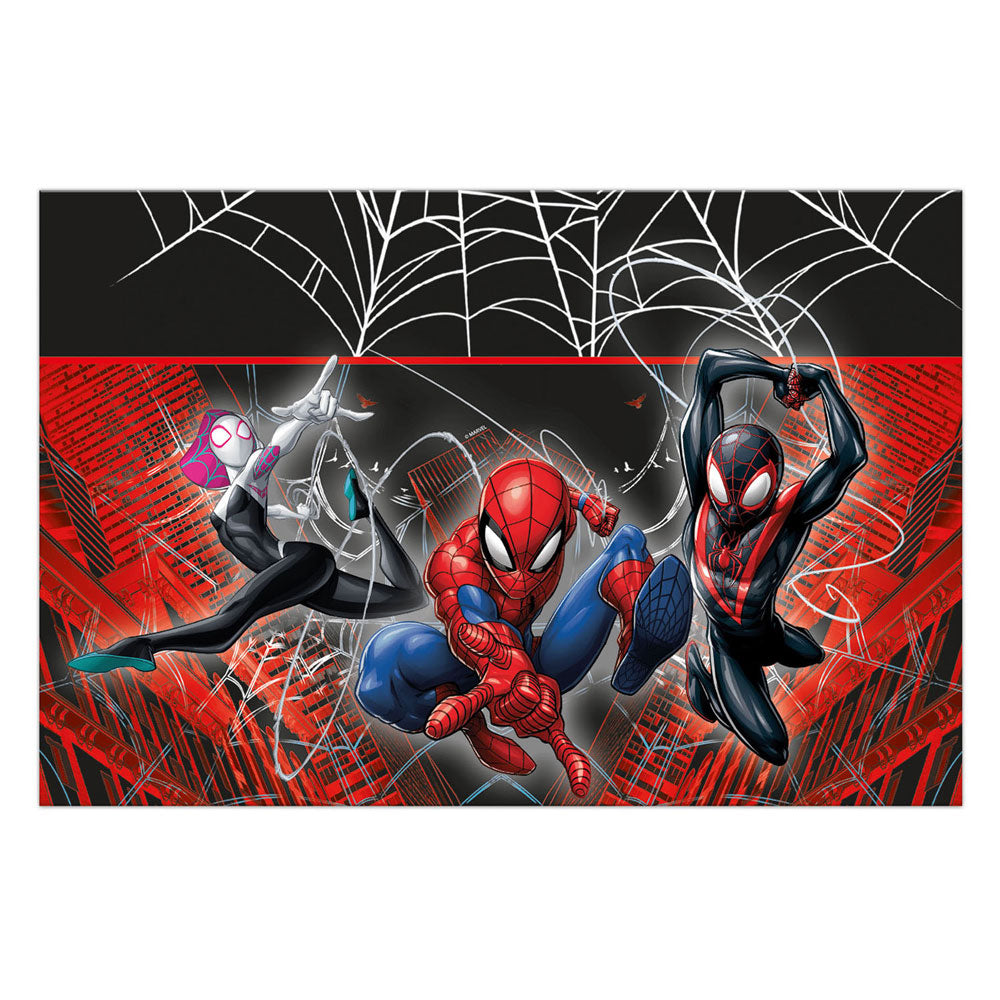 Globos Kunststof tafelkleed 120x180cm spiderman world of web