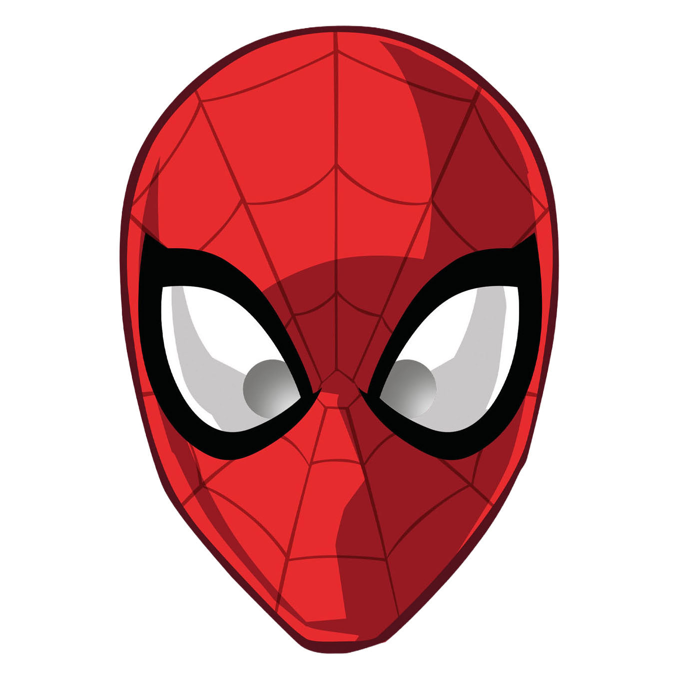 Globos Papieren maskers spiderman world of web - 6st.