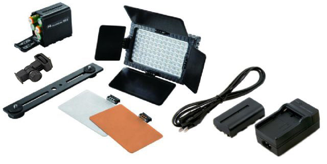 Falcon eyes led lamp set dimbaar dv-96v-k2 incl. accu