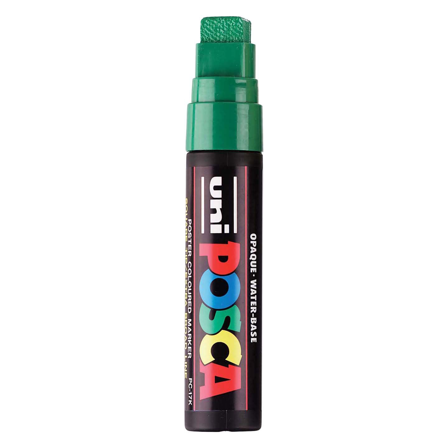 Uni Posca verfmarker 17k groen - blokpunt 15mm