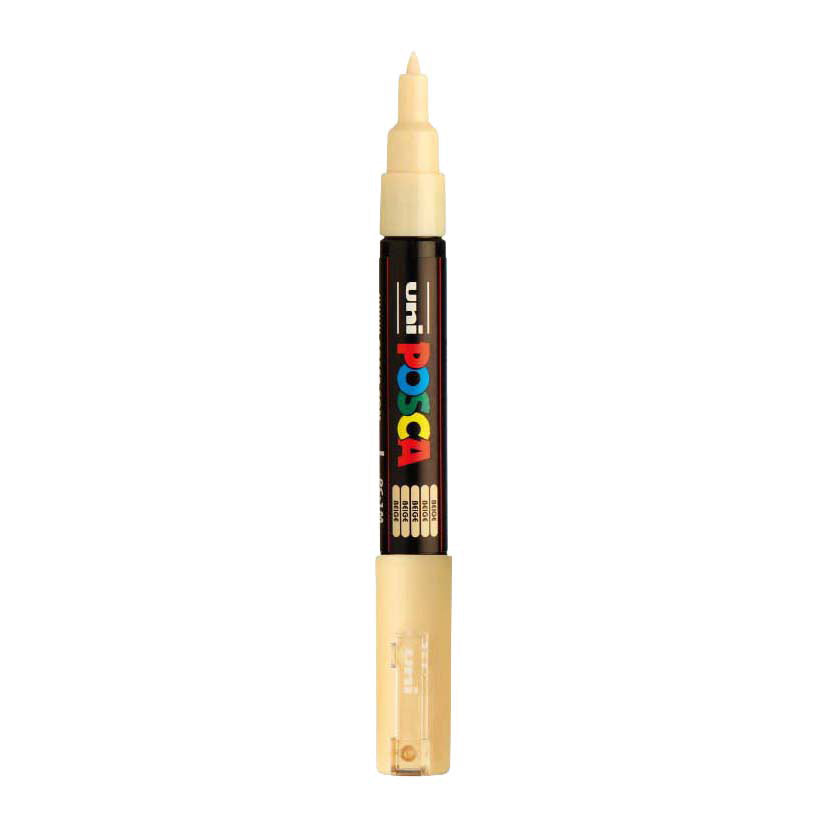 Uni Posca verfmarker 1mc beige - conische punt - 1 mm