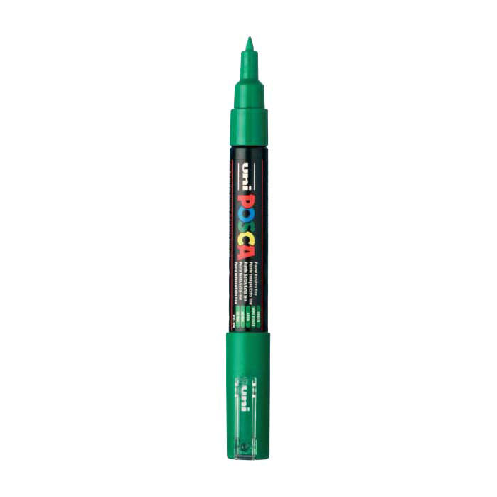 Uni Posca verfmarker 1mc donkergroen - conische punt - 1 mm