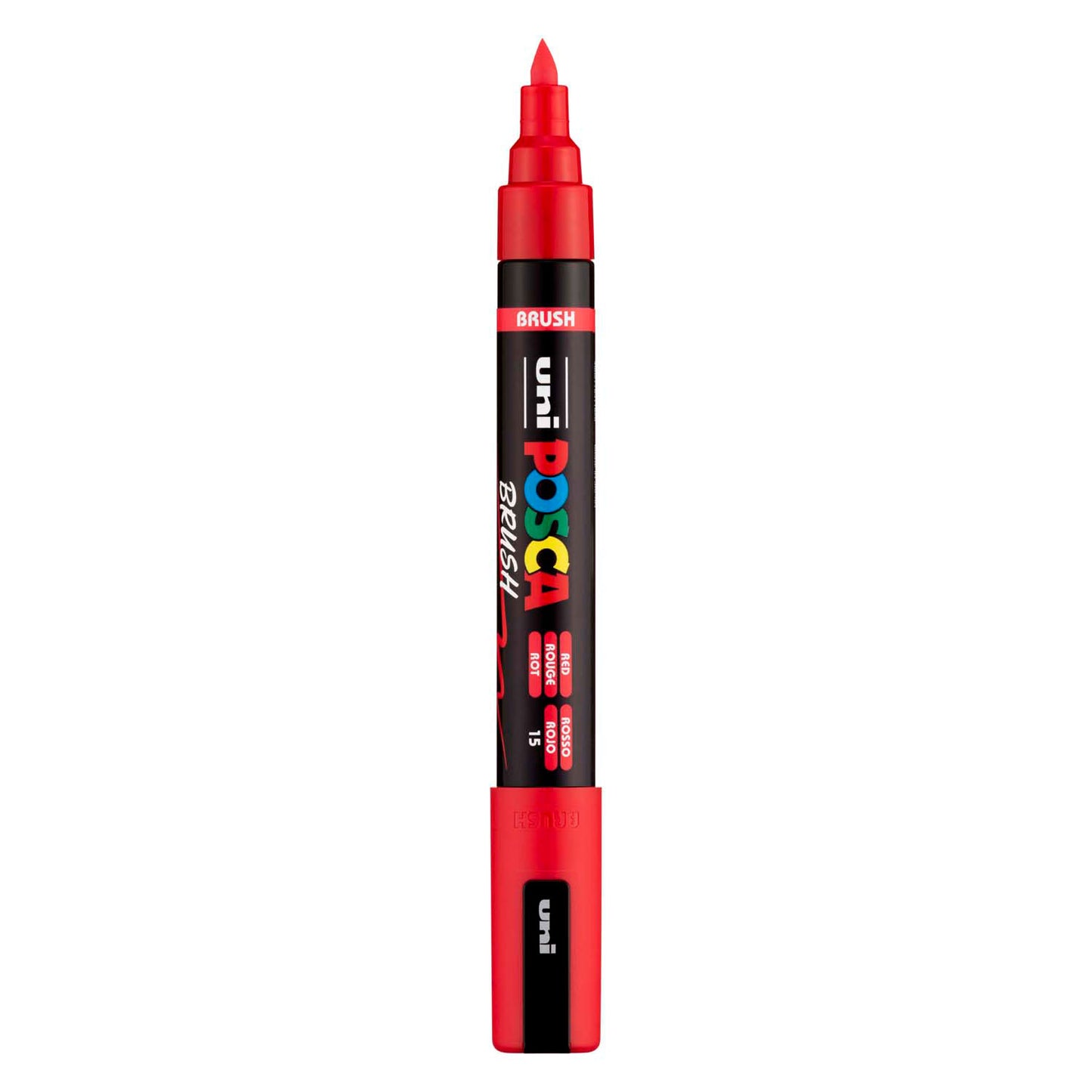 Uni Posca brushmarker pc5br rood - brushpunt 1-4 mm