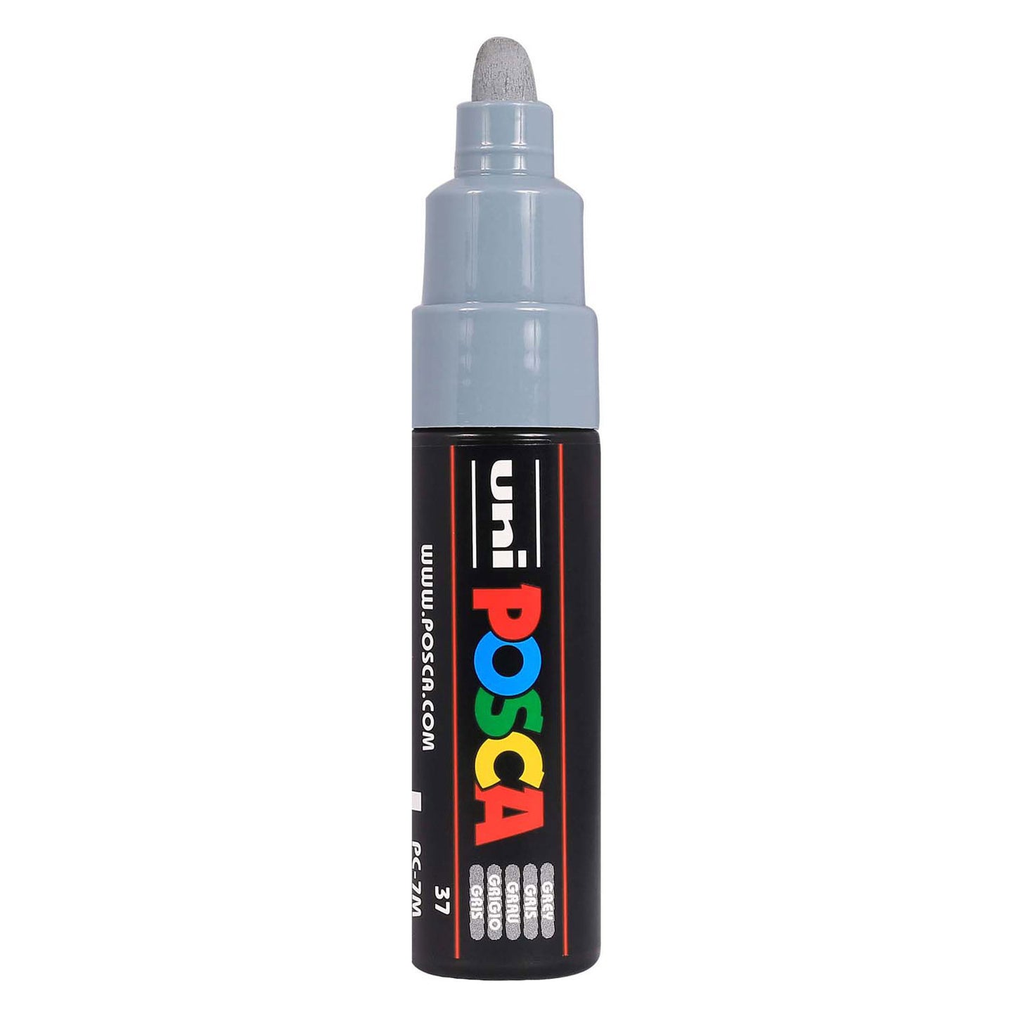 Uni Posca verfmarker 7m grijs - conische punt 4,5mm