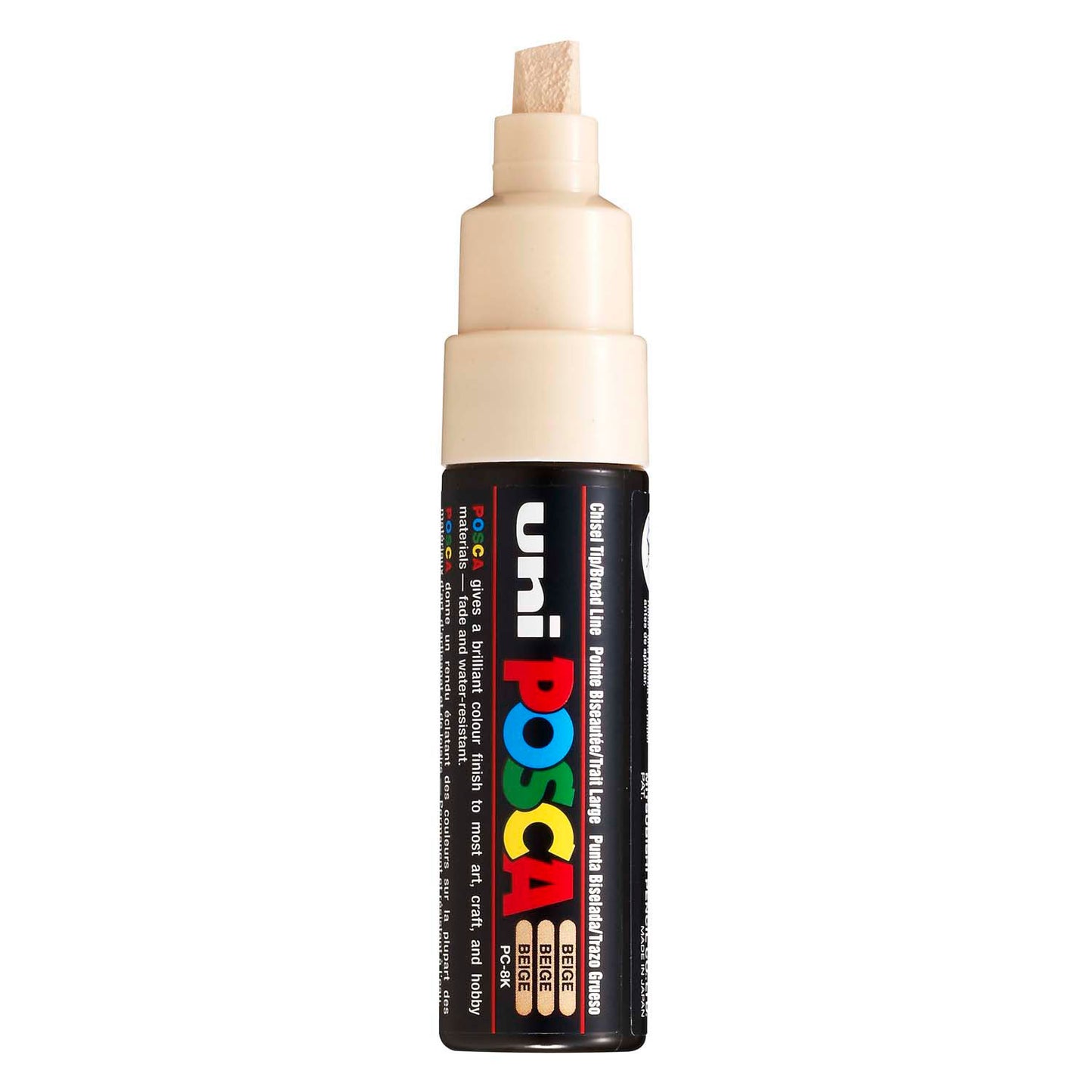 Uni Posca verfmarker 8k beige - beitelpunt 8mm