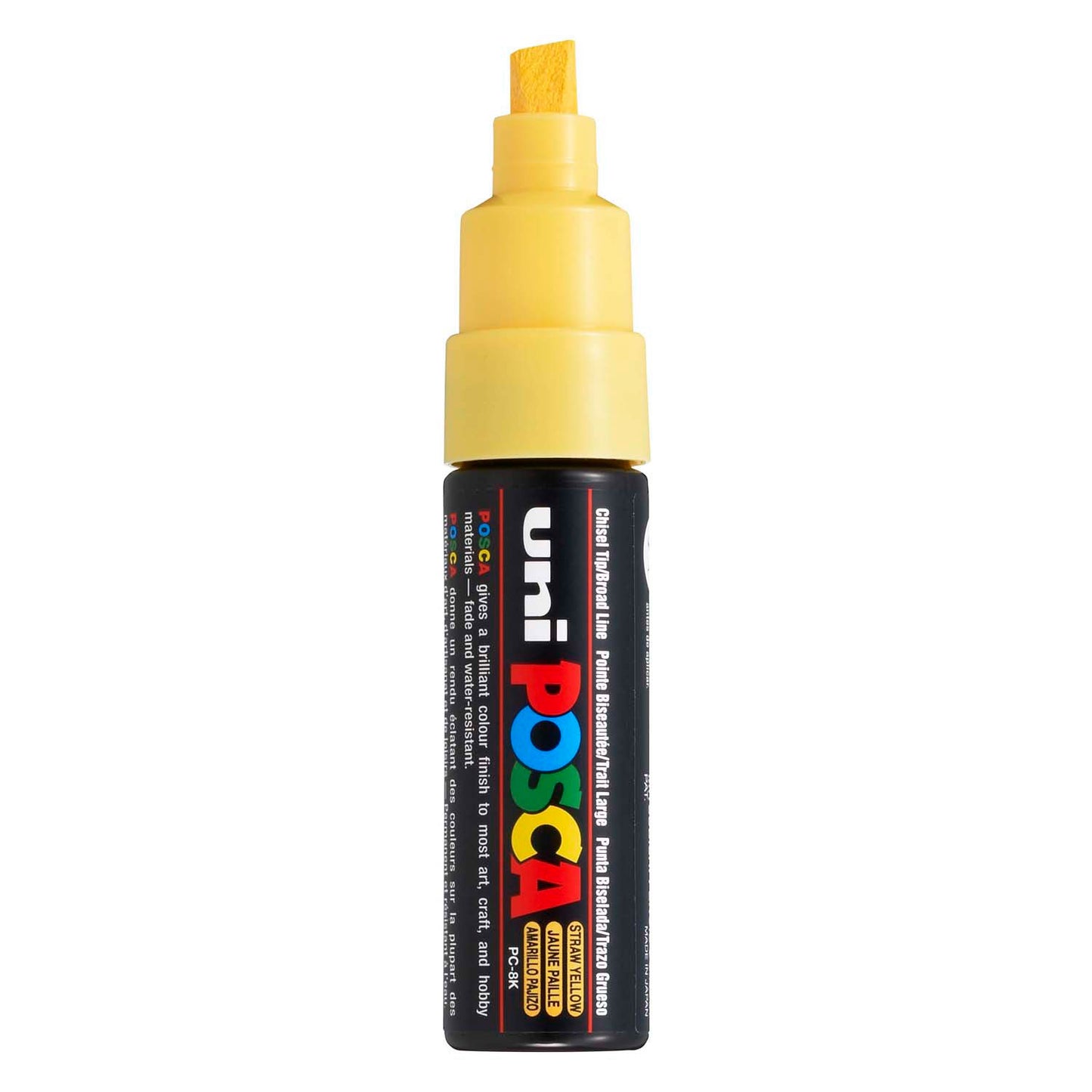 Uni Posca verfmarker 8k strogeel- beitelpunt 8mm