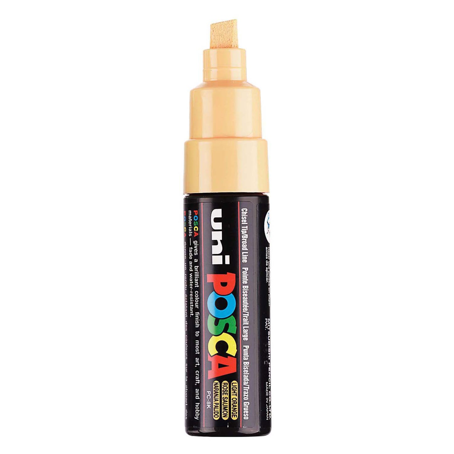 Uni Posca verfmarker 8k zalmroze - beitelpunt 8mm