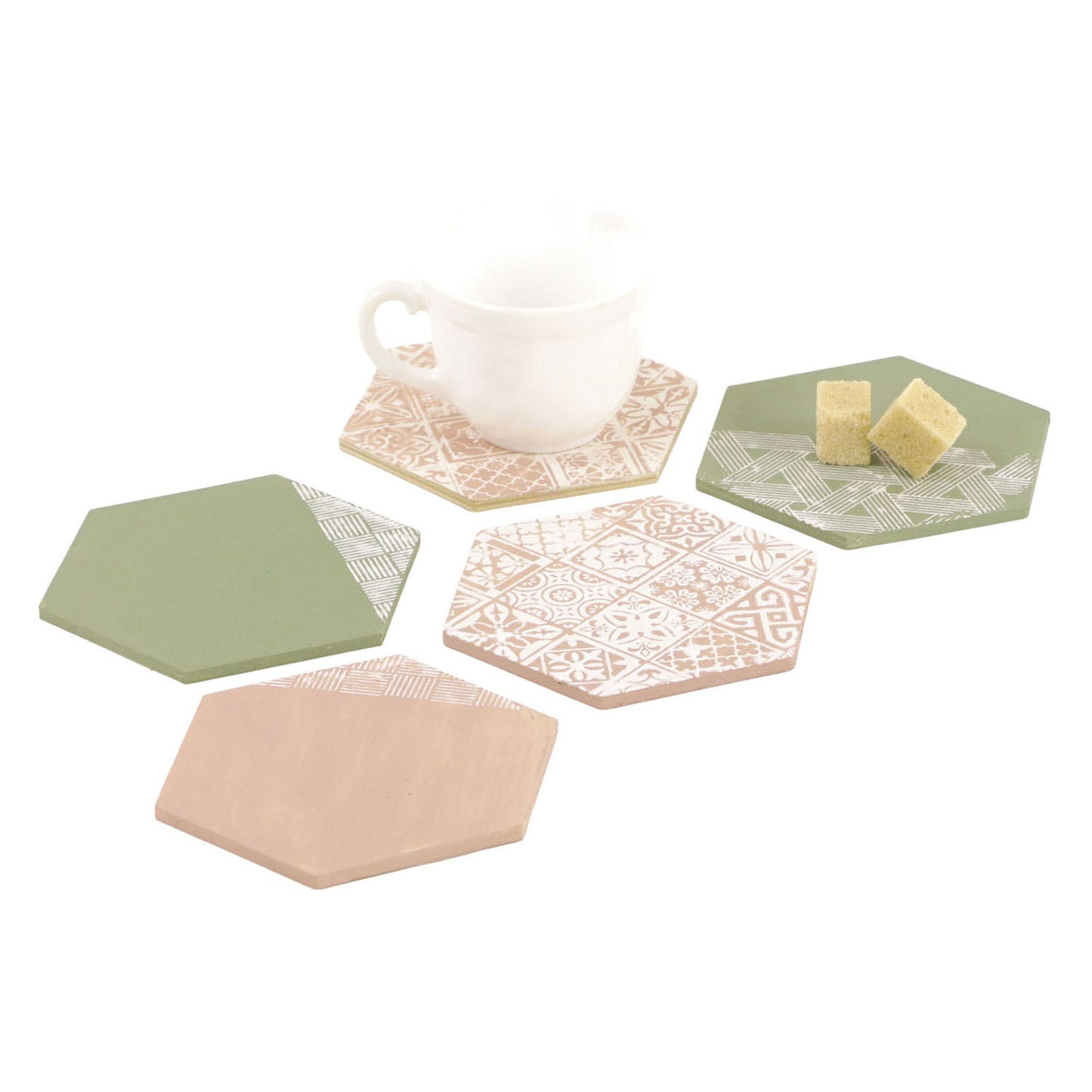 Graine Creative Graine houten hexagon vormen - 6st.