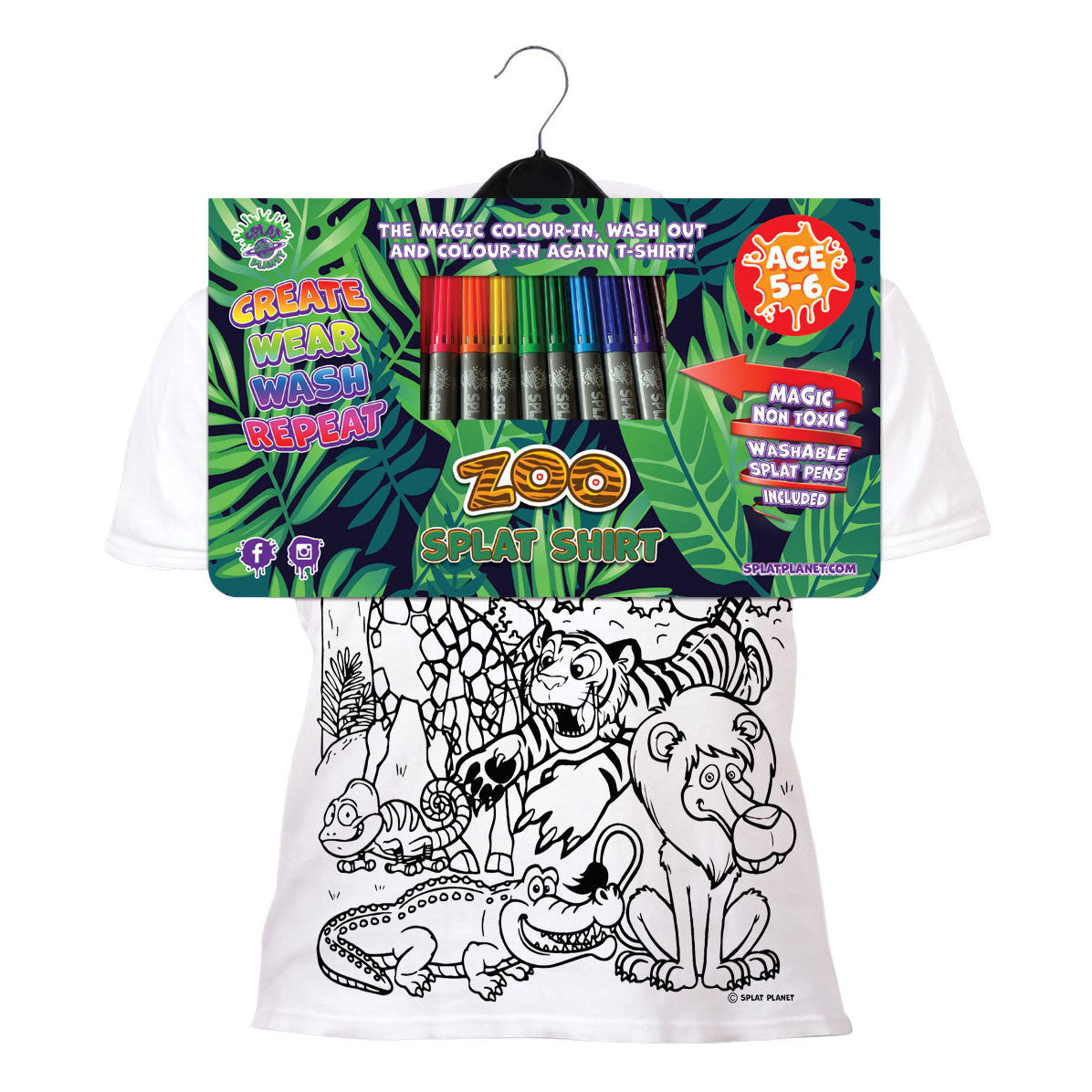 Splat Planet T-Shirt Kleuren Set Zoo 3 - 4 Jaar