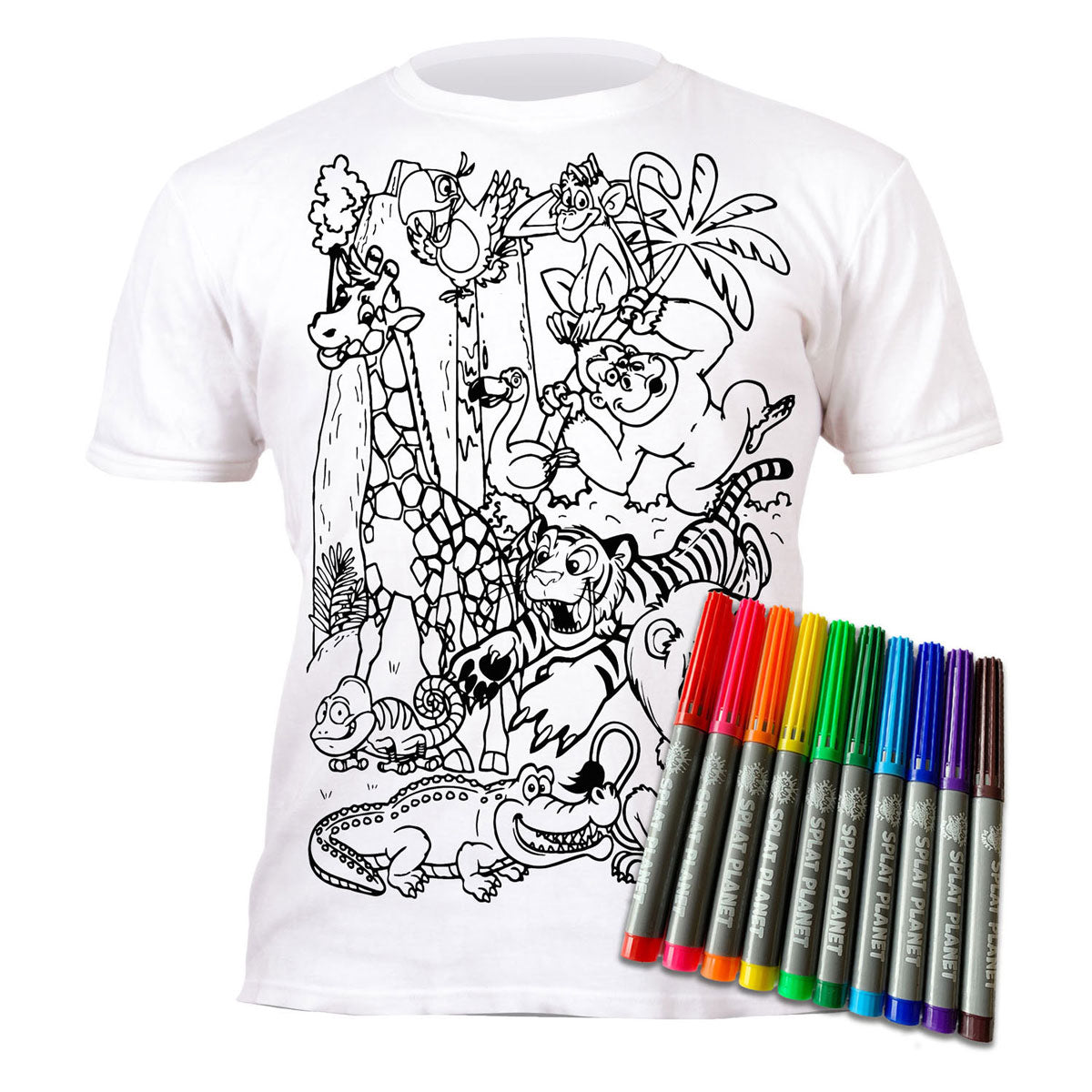 Splat Planet T-Shirt Kleuren Set Zoo 3 - 4 Jaar