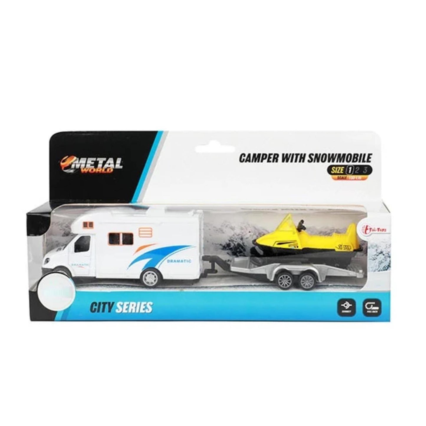 Toi-Toys Toi toys camper met sneeuwscooter 23cm