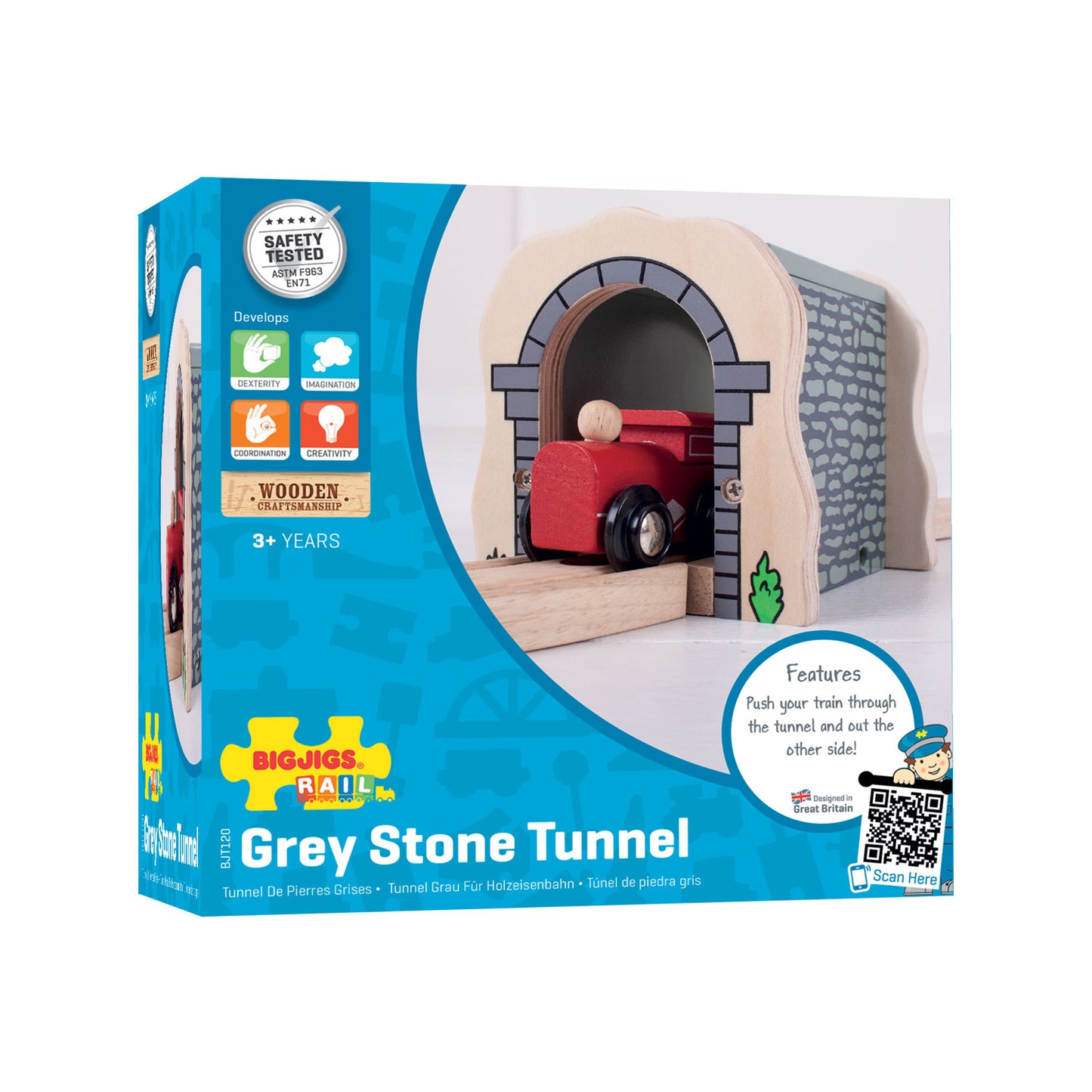 BIGJIGS Rails - grijze tunnel