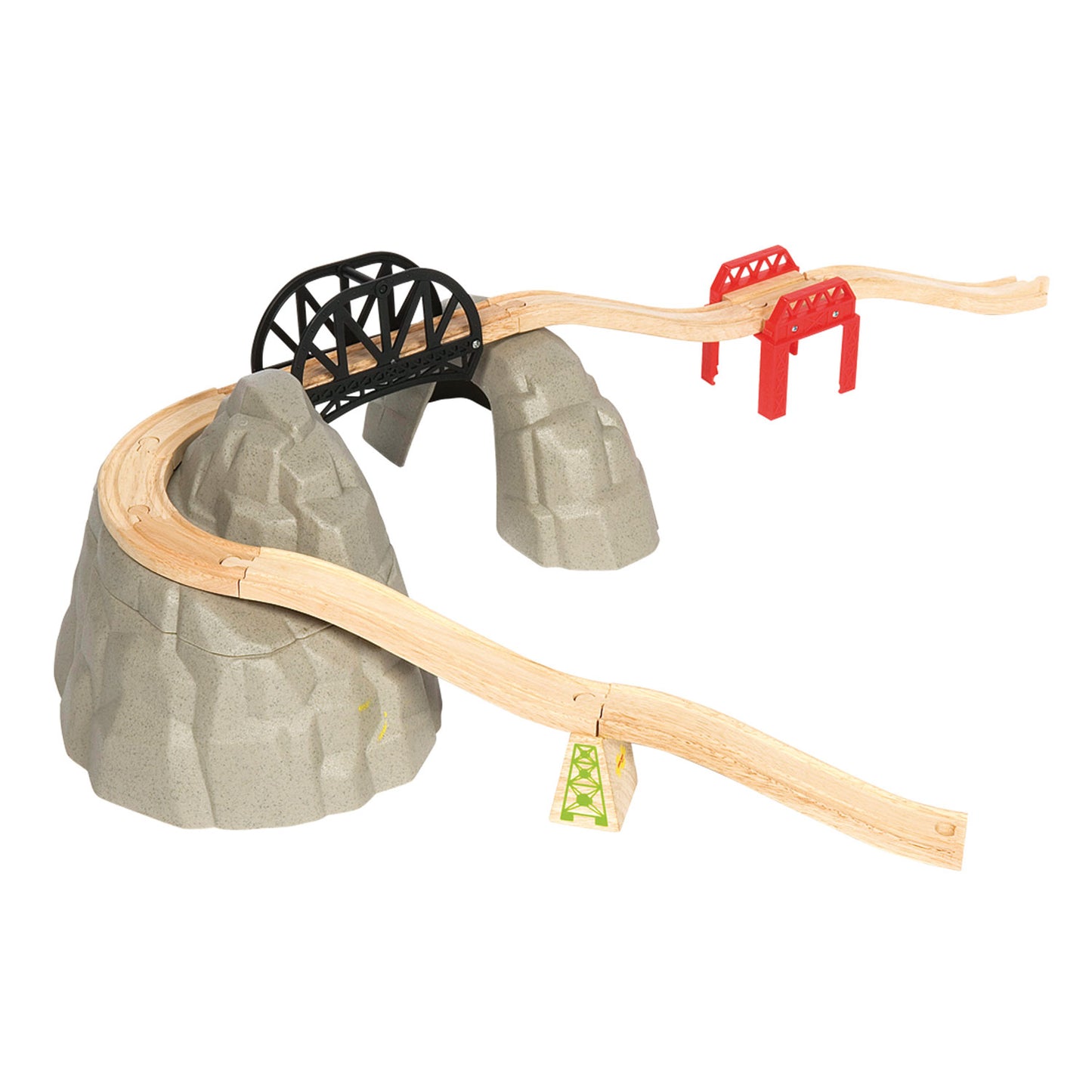 BIGJIGS Houten rails - berg, rails en kleine berg