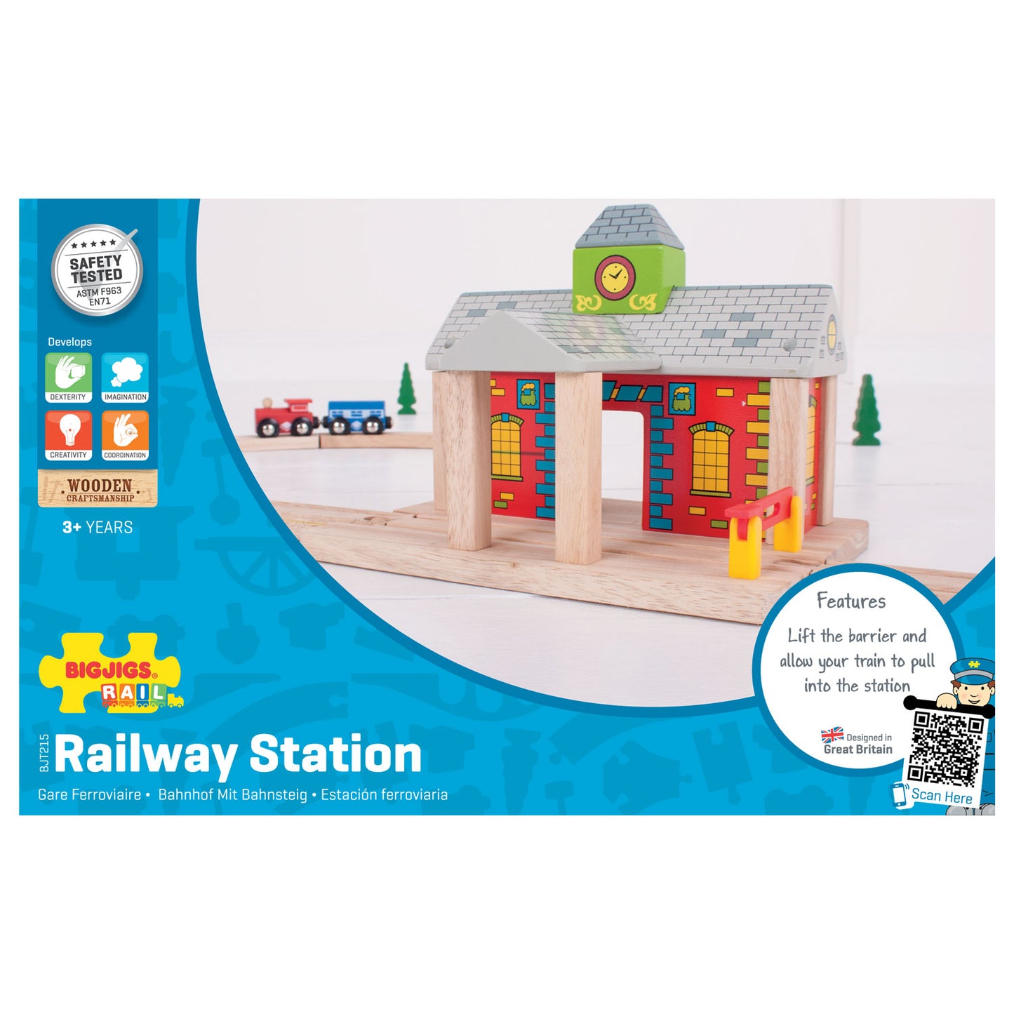 BIGJIGS houten rails - spoorwegstation