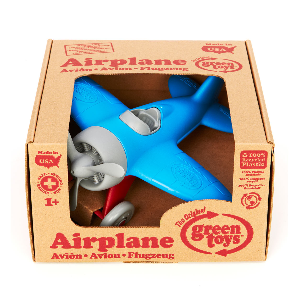 Green Toys vliegtuig - blauw