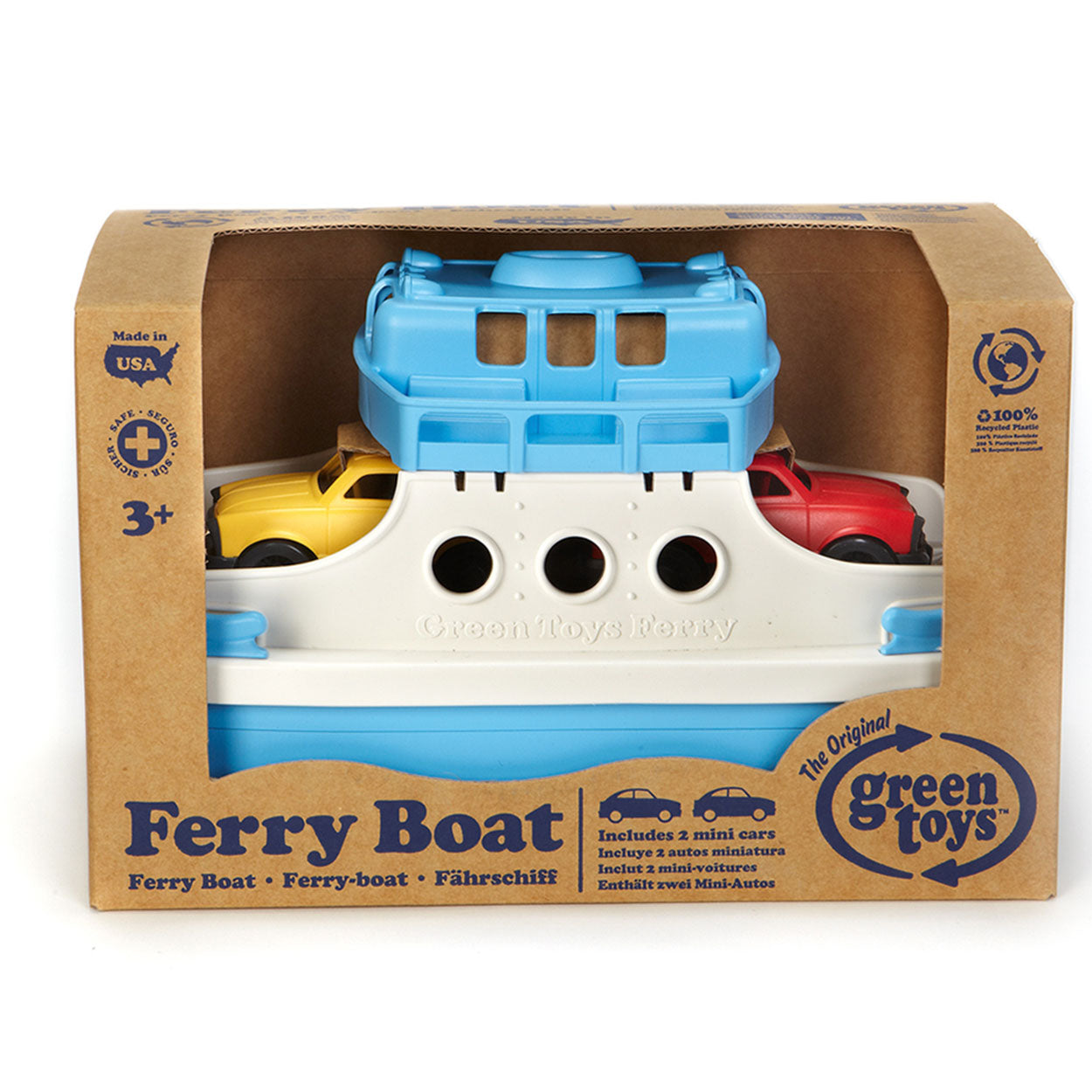 Green Toys veerboot met auto's
