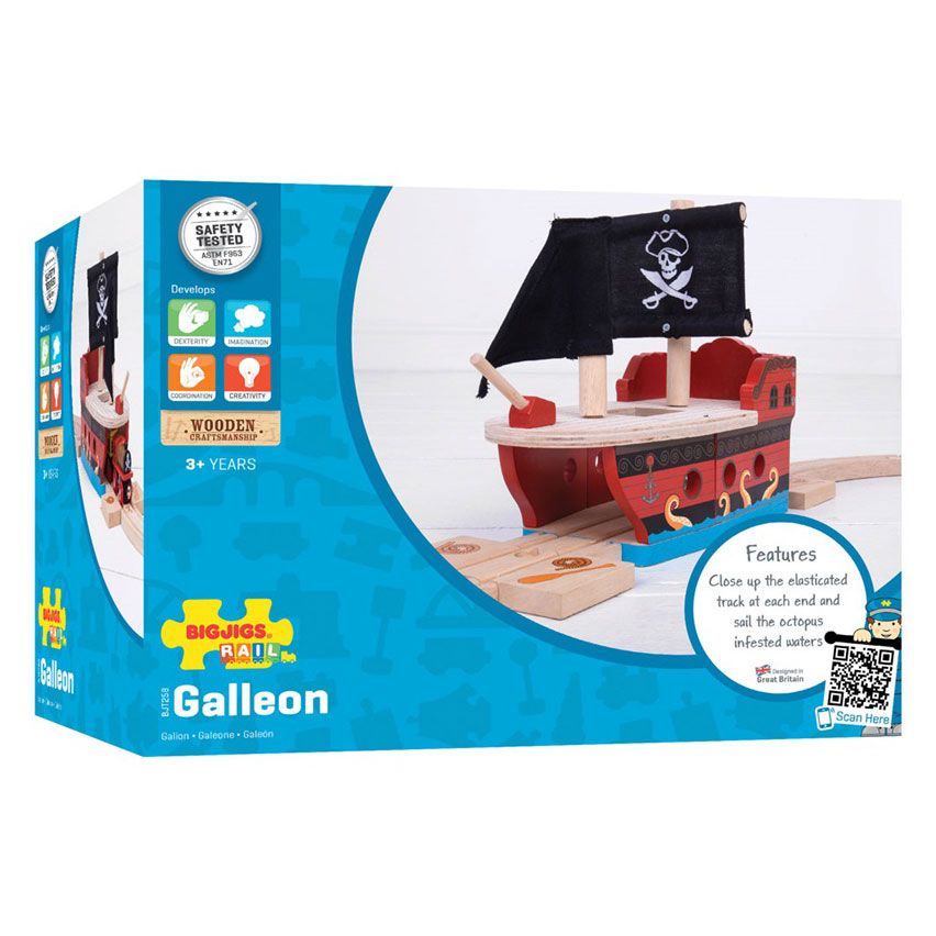 BIGJIGS Treinbaanonderdeel piratenboot
