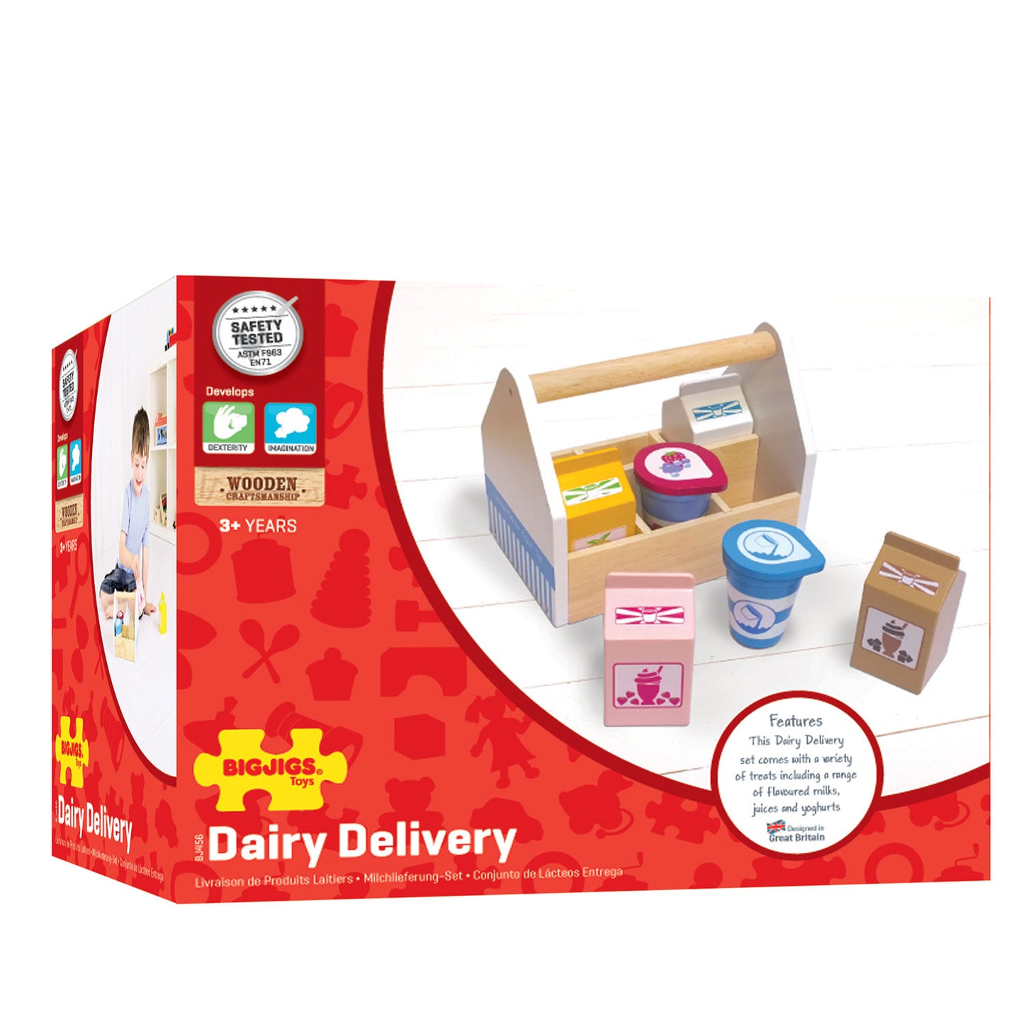 Bigjigs Toys - houten zuivelkrat