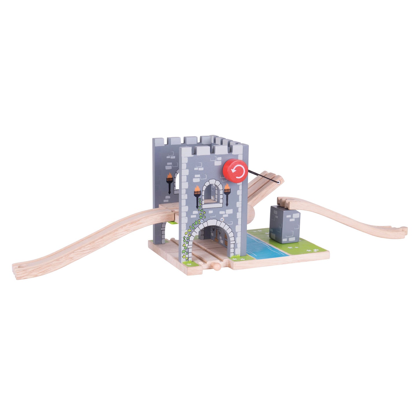 BIGJIGS houten rails - ophaalbrug