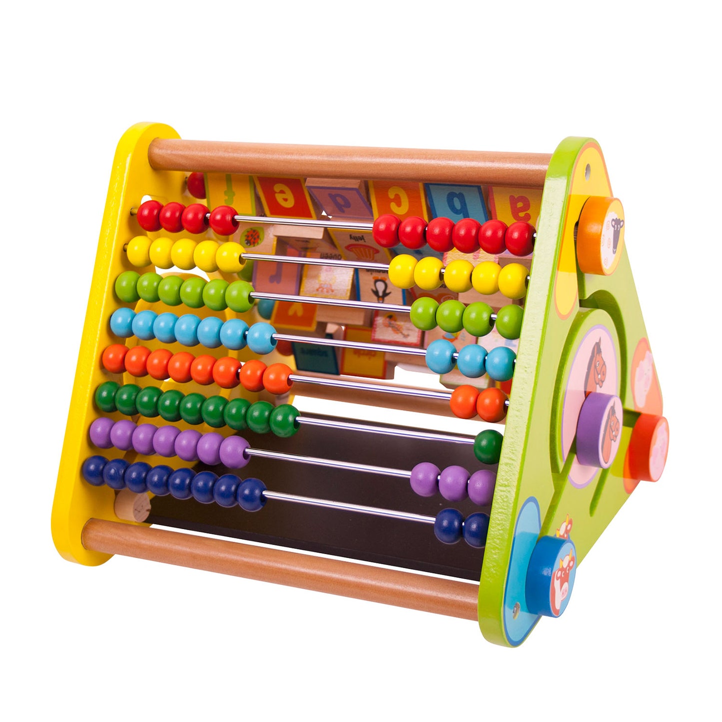 BigJigs Speelgoed Telraam met letters en krijtbord - green toys
