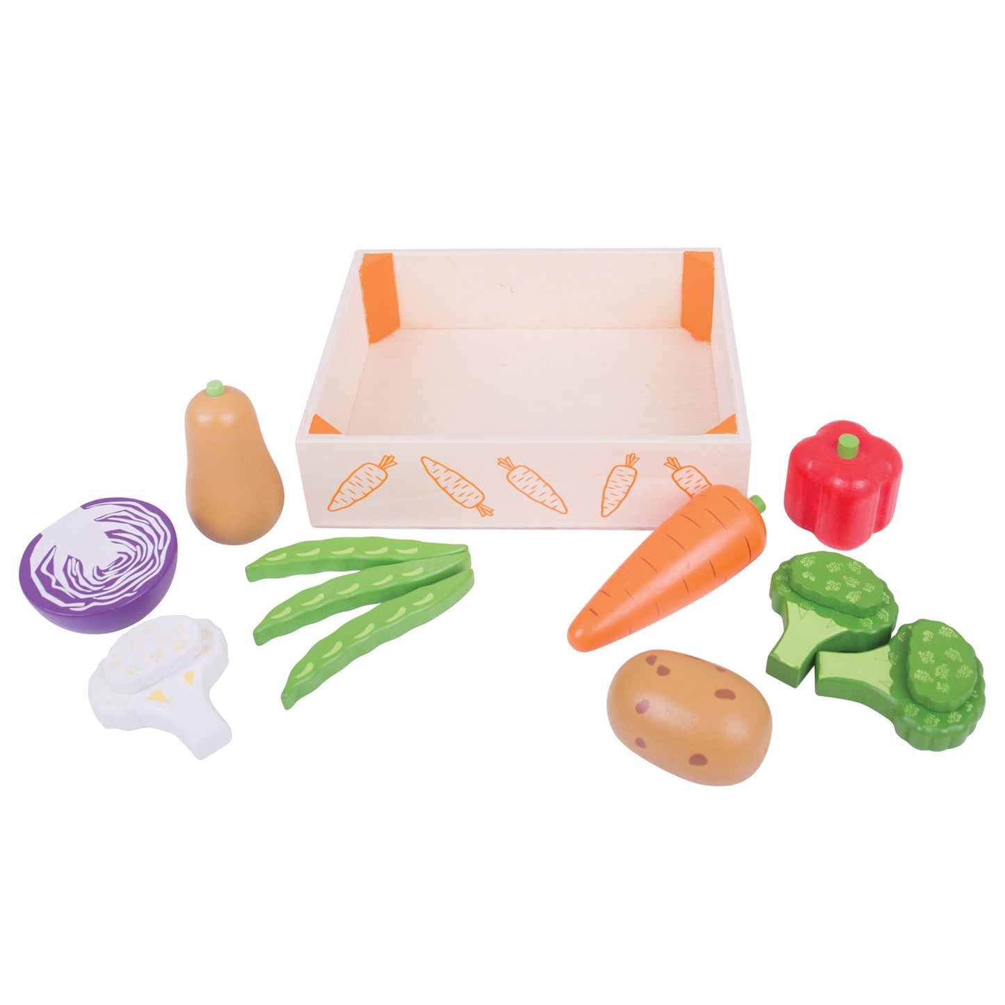 Bigjigs Toys - houten groentekistje
