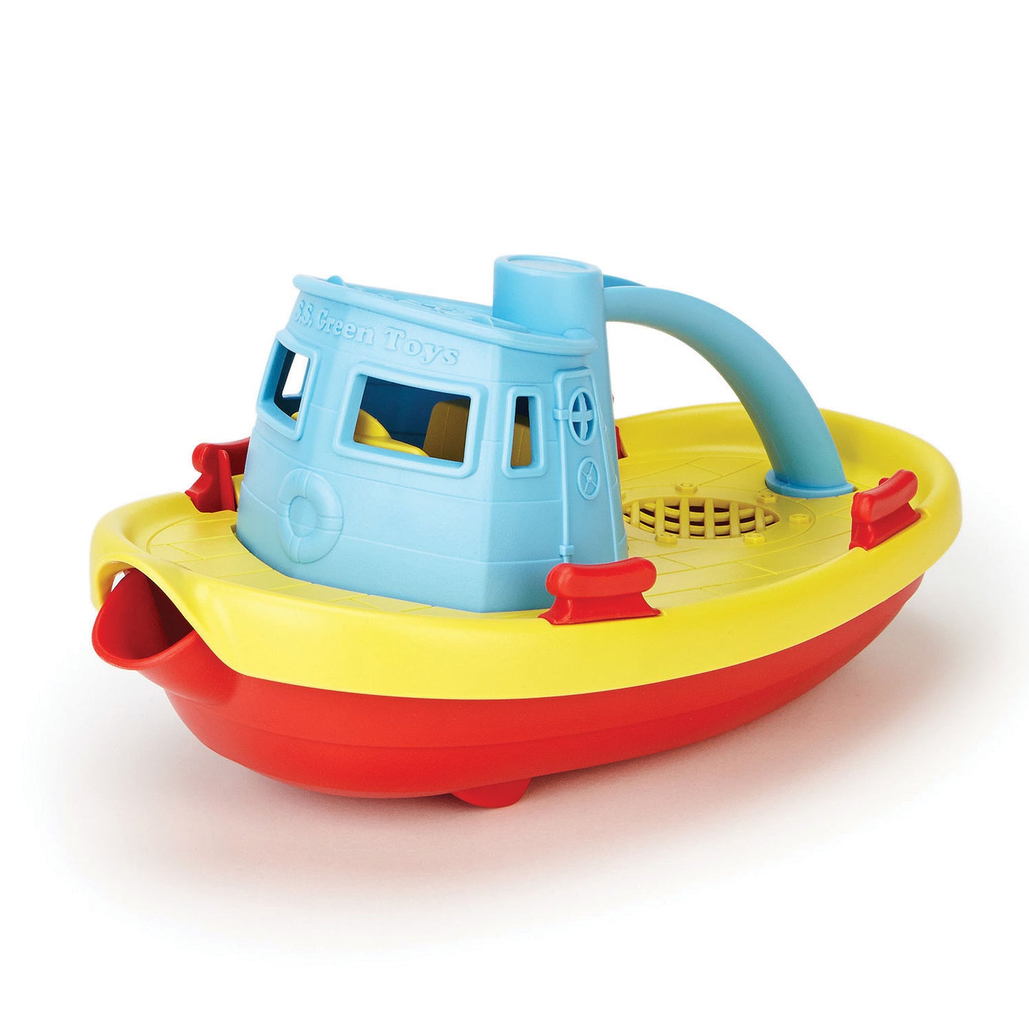 Green Toys sleepboot - blauw geel