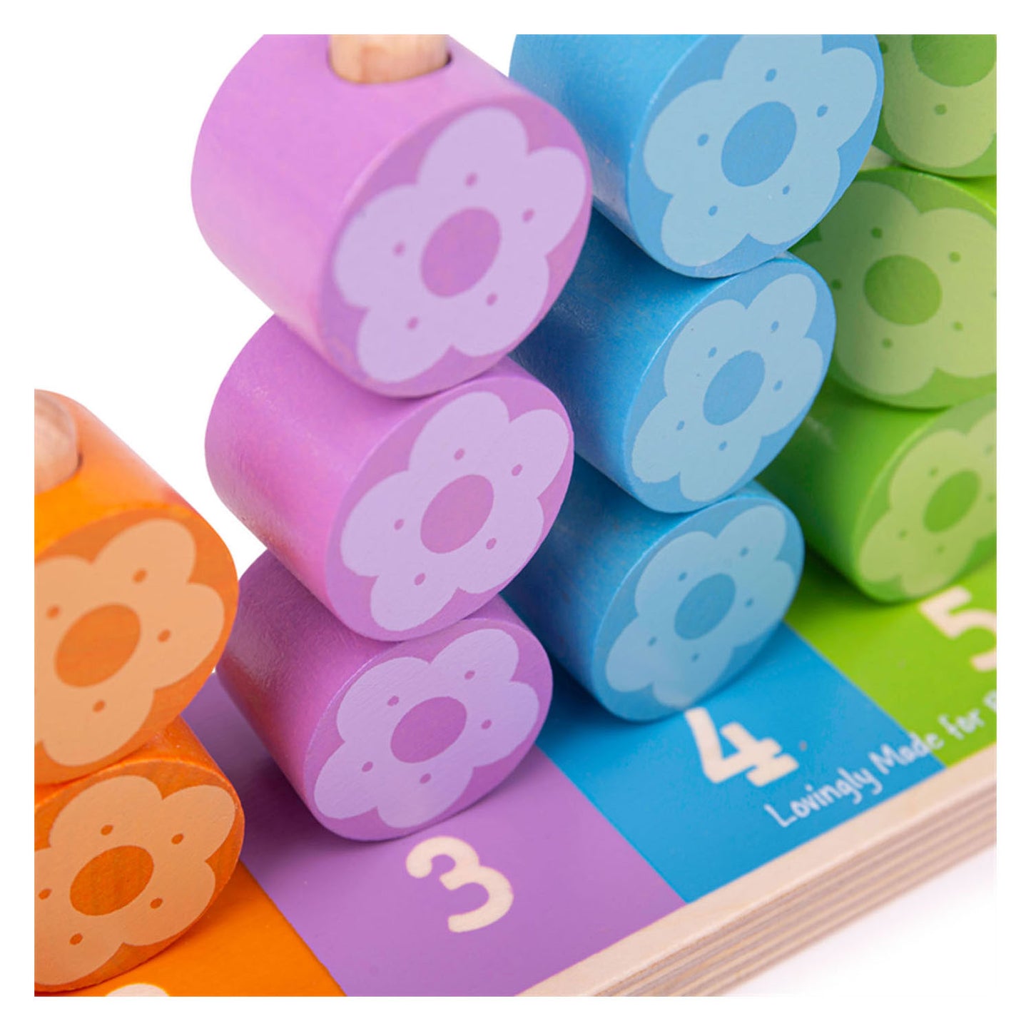 Bigjigs Toys Bigjigs houten stapelspel bloemen, 16dlg.