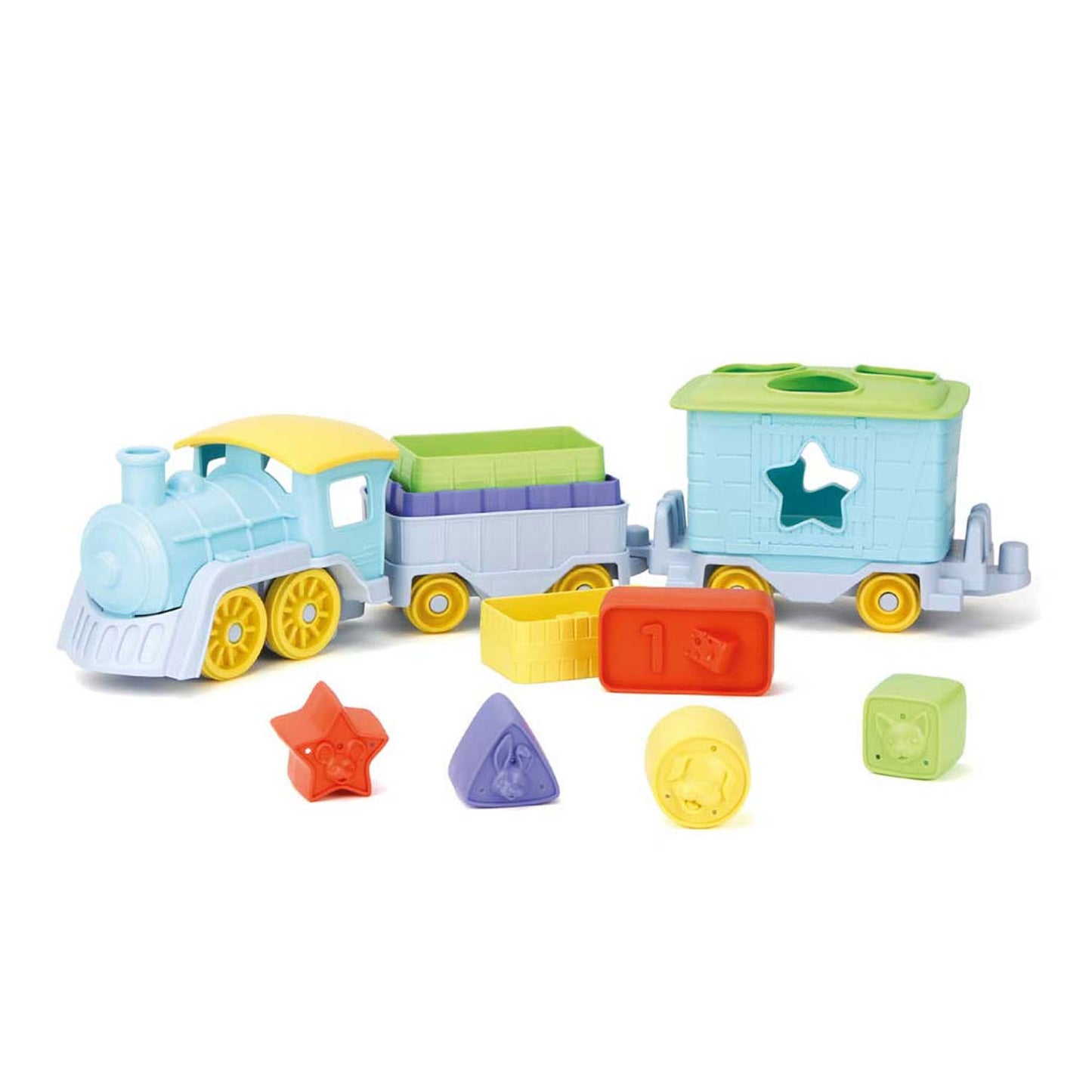 Green Toys stapel en sorteer trein, 12dlg.