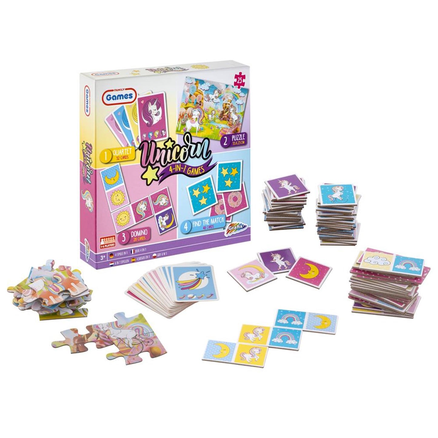 Grafix Spellendoos 4in1 eenhoorn