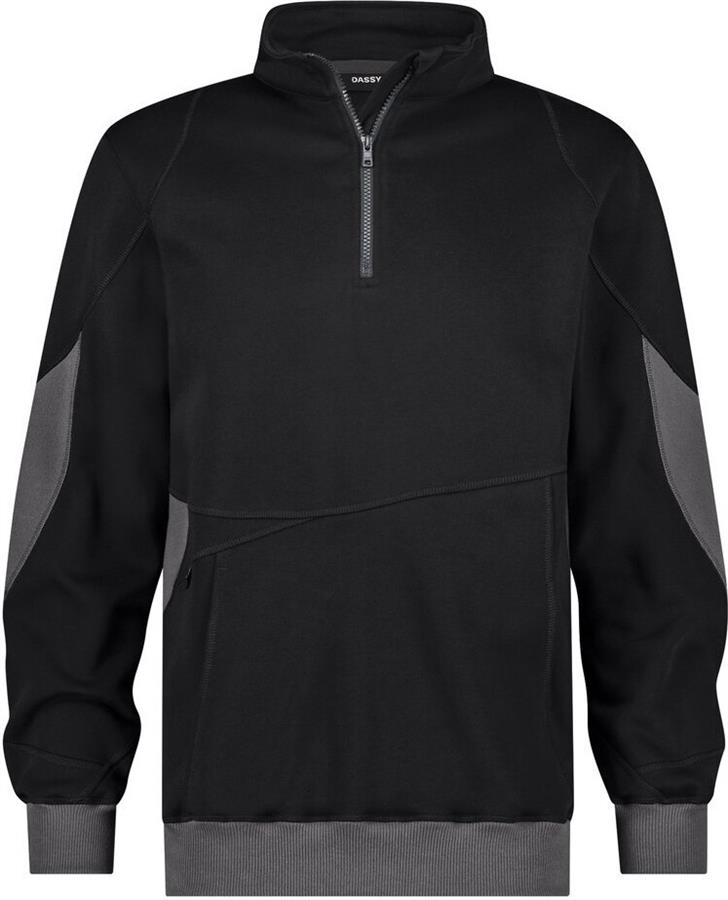 DASSY sweater hyrax next zwart antraciet l