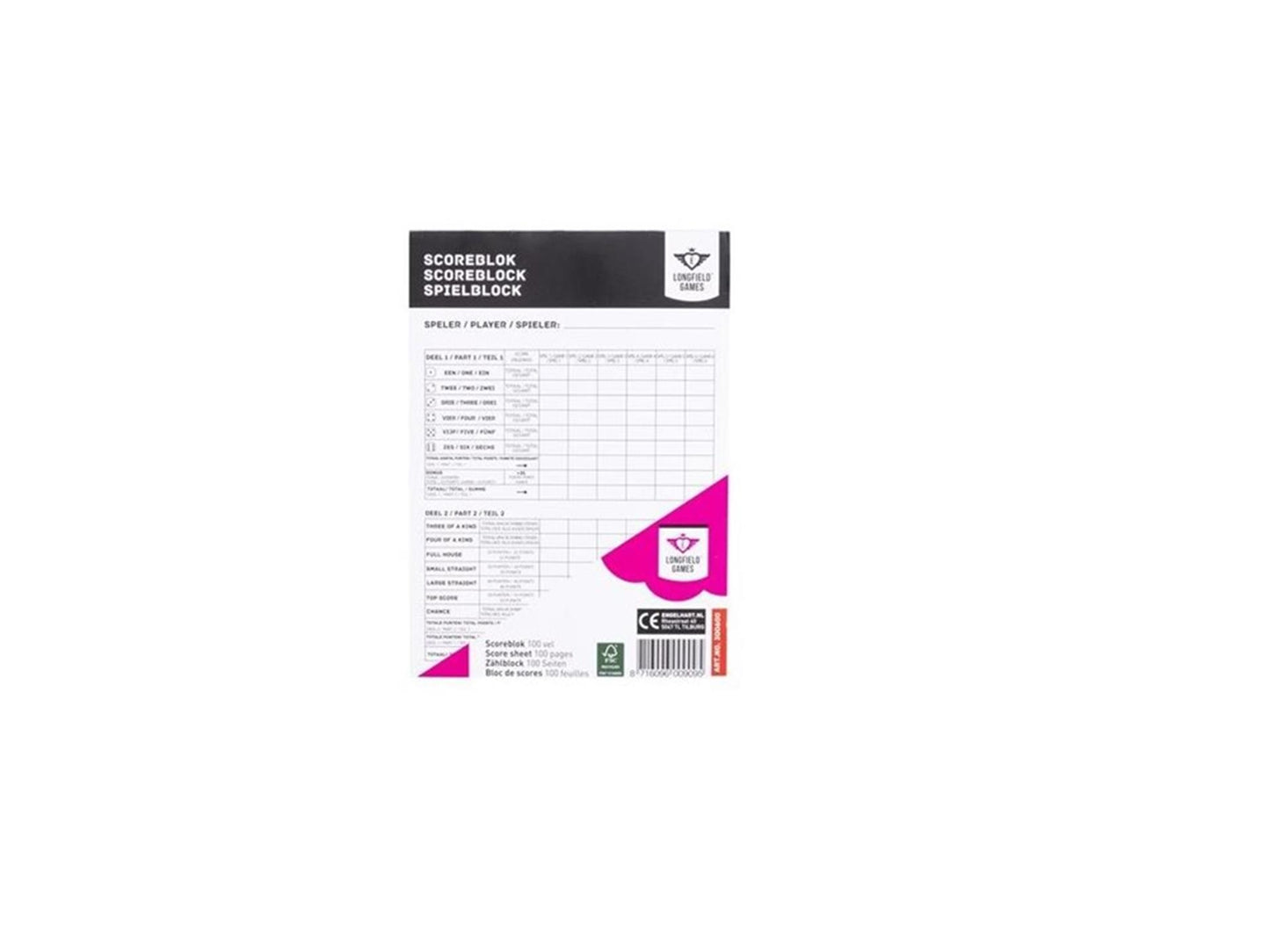 Engelhart Scoreblok 10 per blok 100vel 14,6x10,5cm