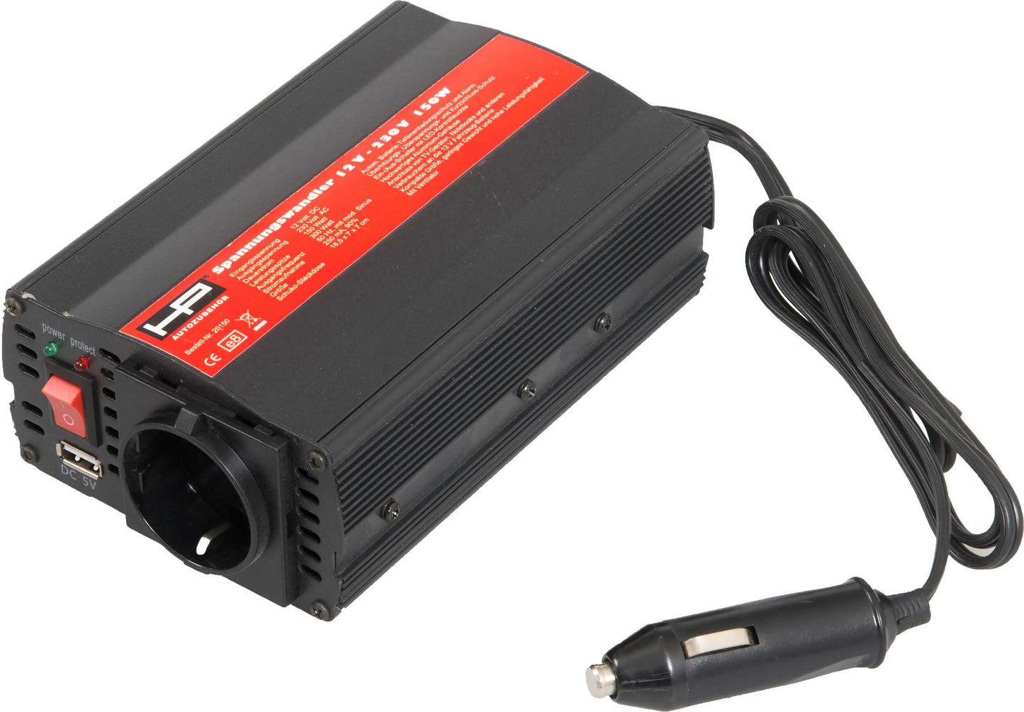 HP spannungswandler voltage coverter 12v-230v l 18.00cm w 14.00cm