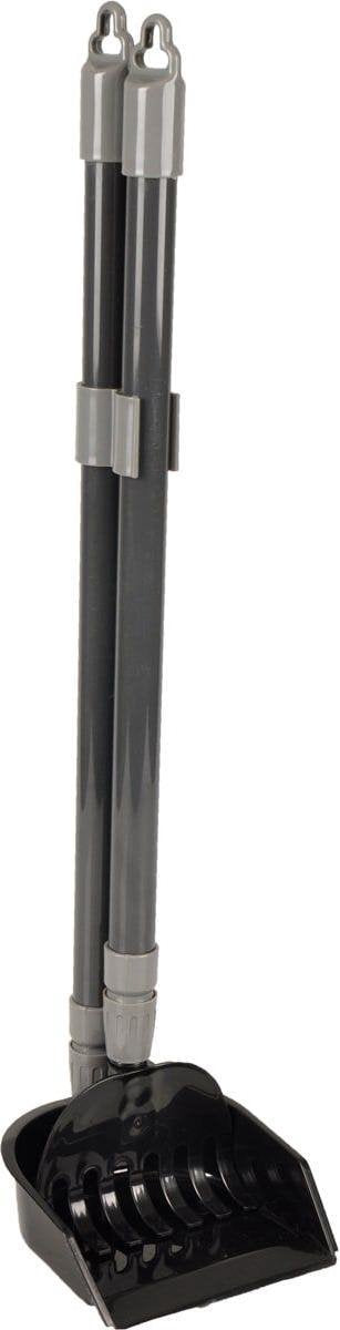Flamingo Poepschep hond – poepschep – poepgrijper ricky grijs zwart – 59 cm ergonomisch verstelbaar