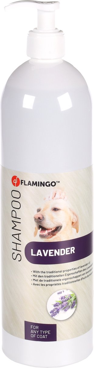 Flamingo Hondenshampoo lavendel – 1l – verfrissende shampoo voor elk vachttype – antibacterieel insectwerend –