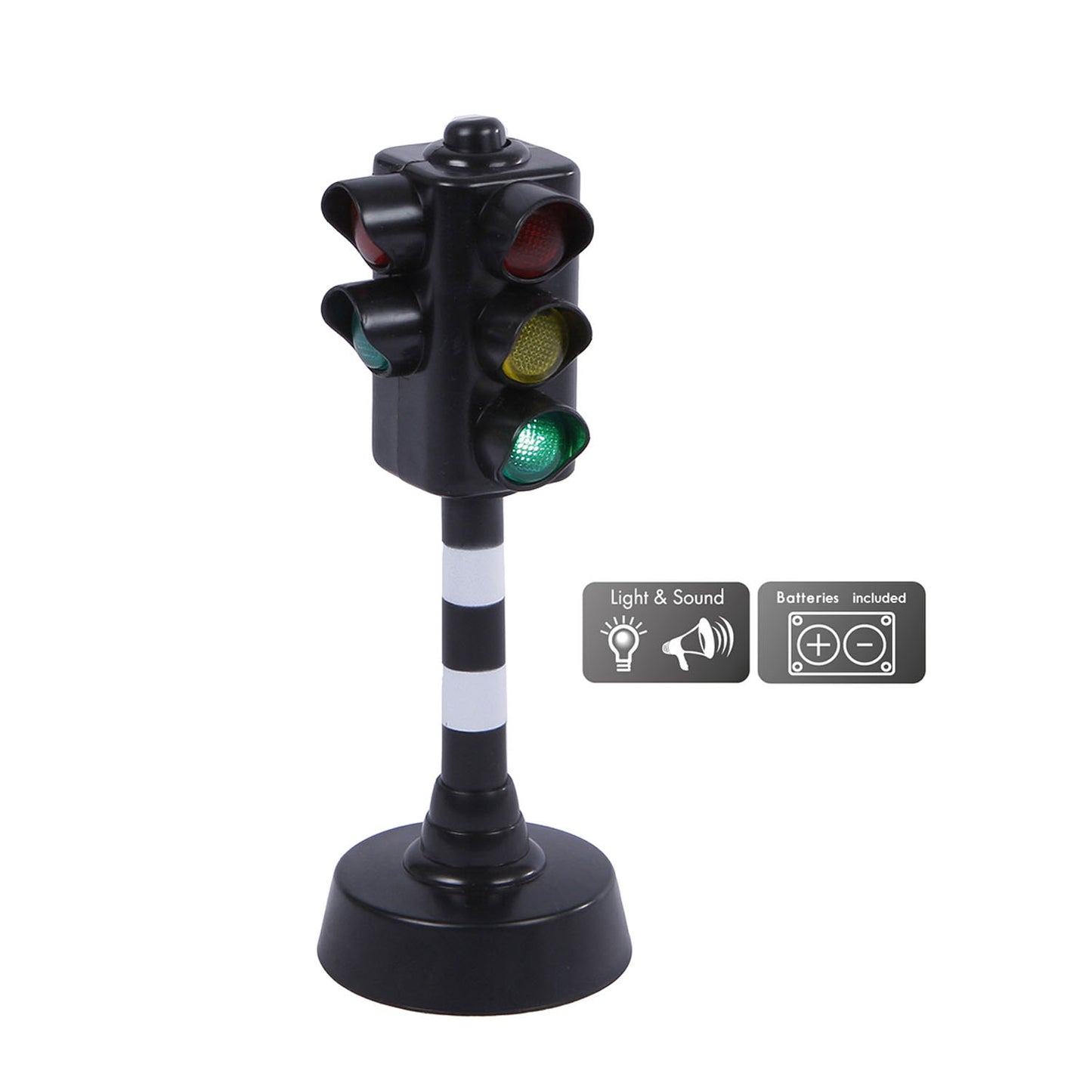 Kids Globe stoplicht met voetgangerslicht en geluid 12cm