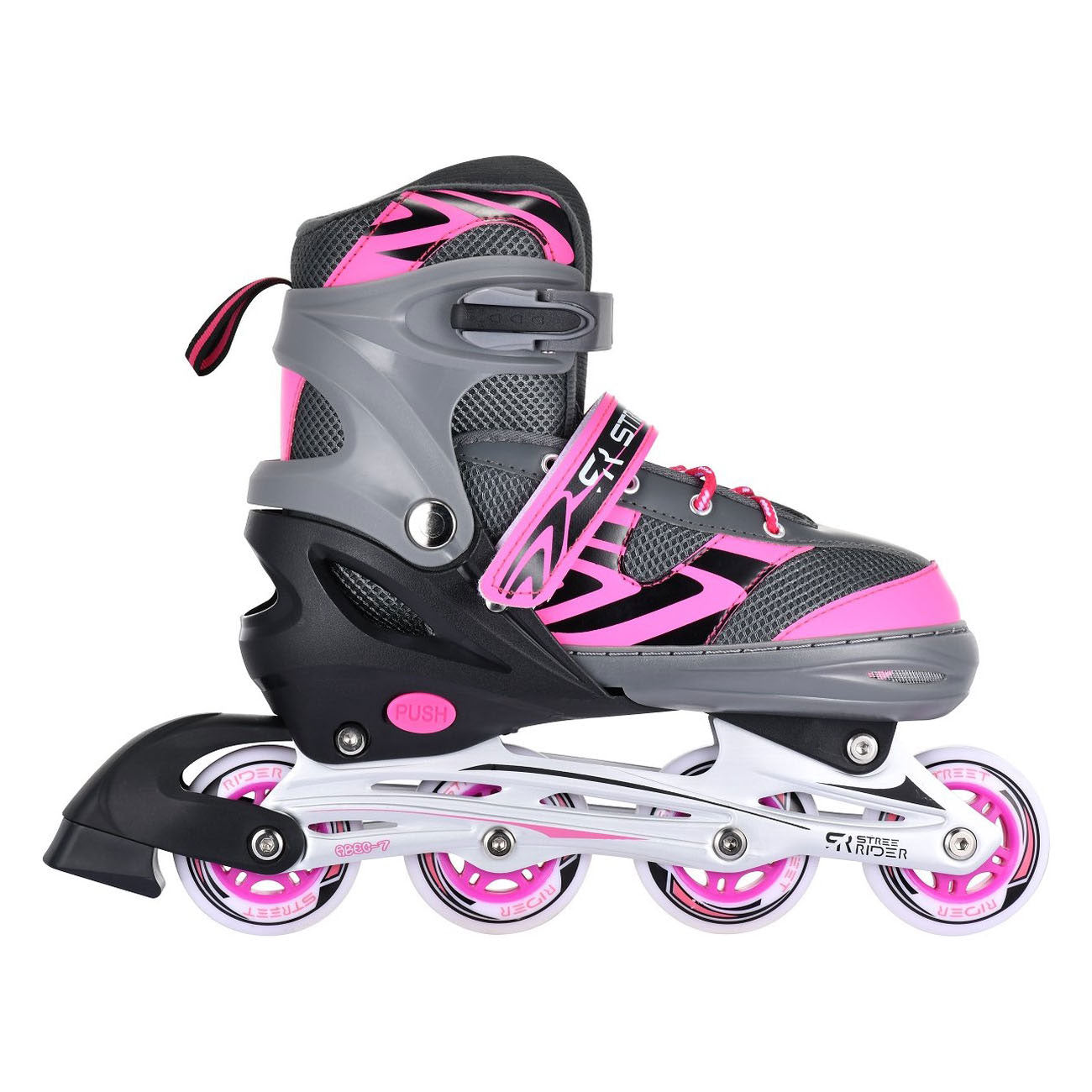Street Rider Skeelers roze grijs, maat 37-40