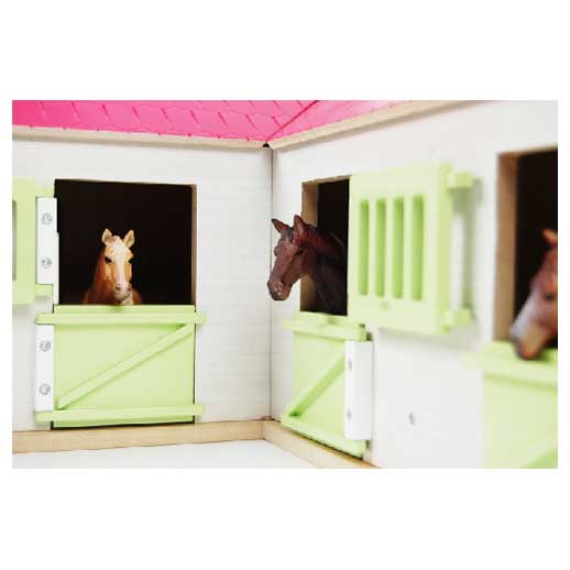 Kids Globe paardenhoekstal roze