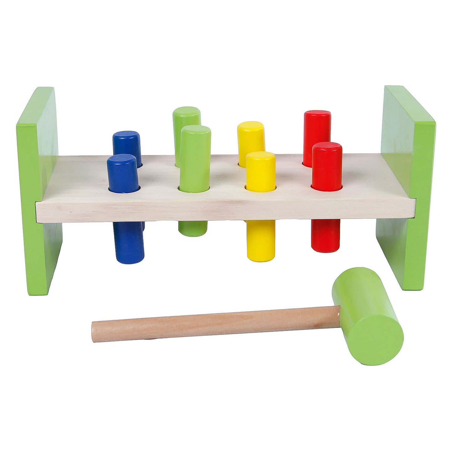 2-Play Houten hamerbank groen, 10dlg.