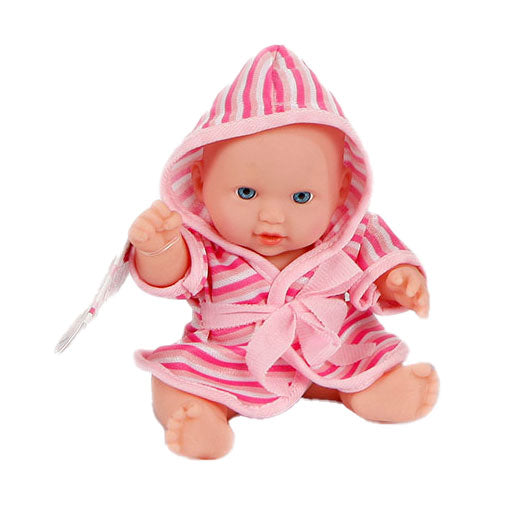 Toys Amsterdam Babypop met badjas, 20cm