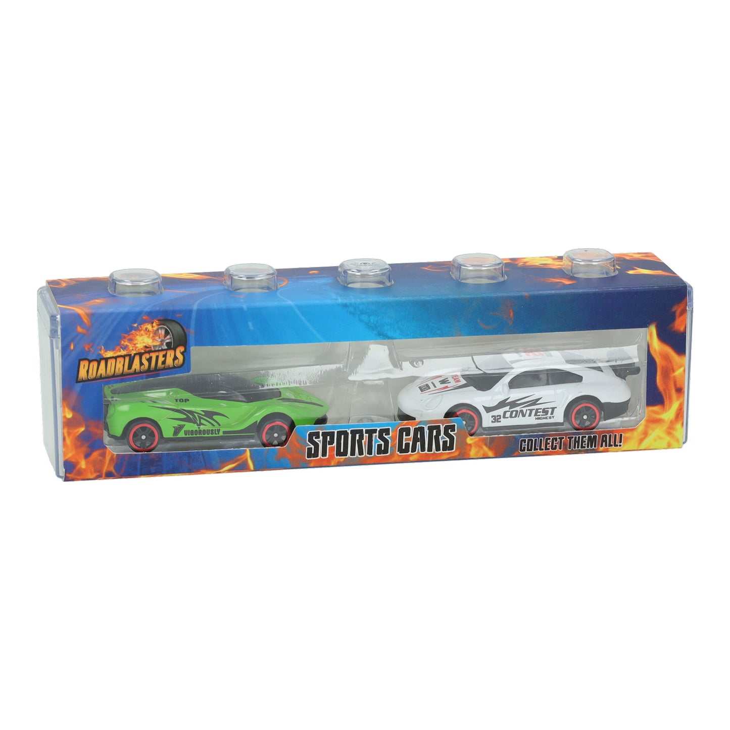 Roadblasters Opbergbox met 2 Die-Cast Raceauto's