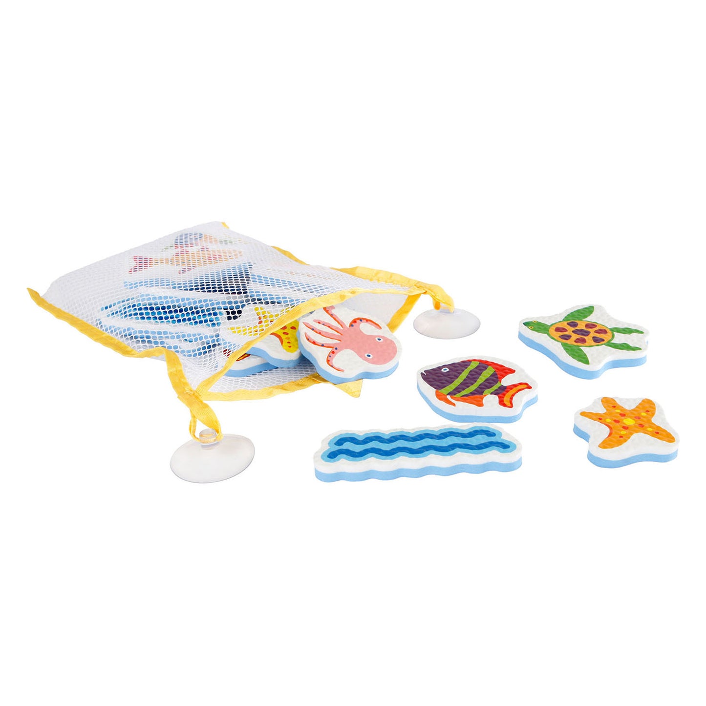 VAN MANEN Mini club foam bad plakfiguren zeedieren, 16dlg.