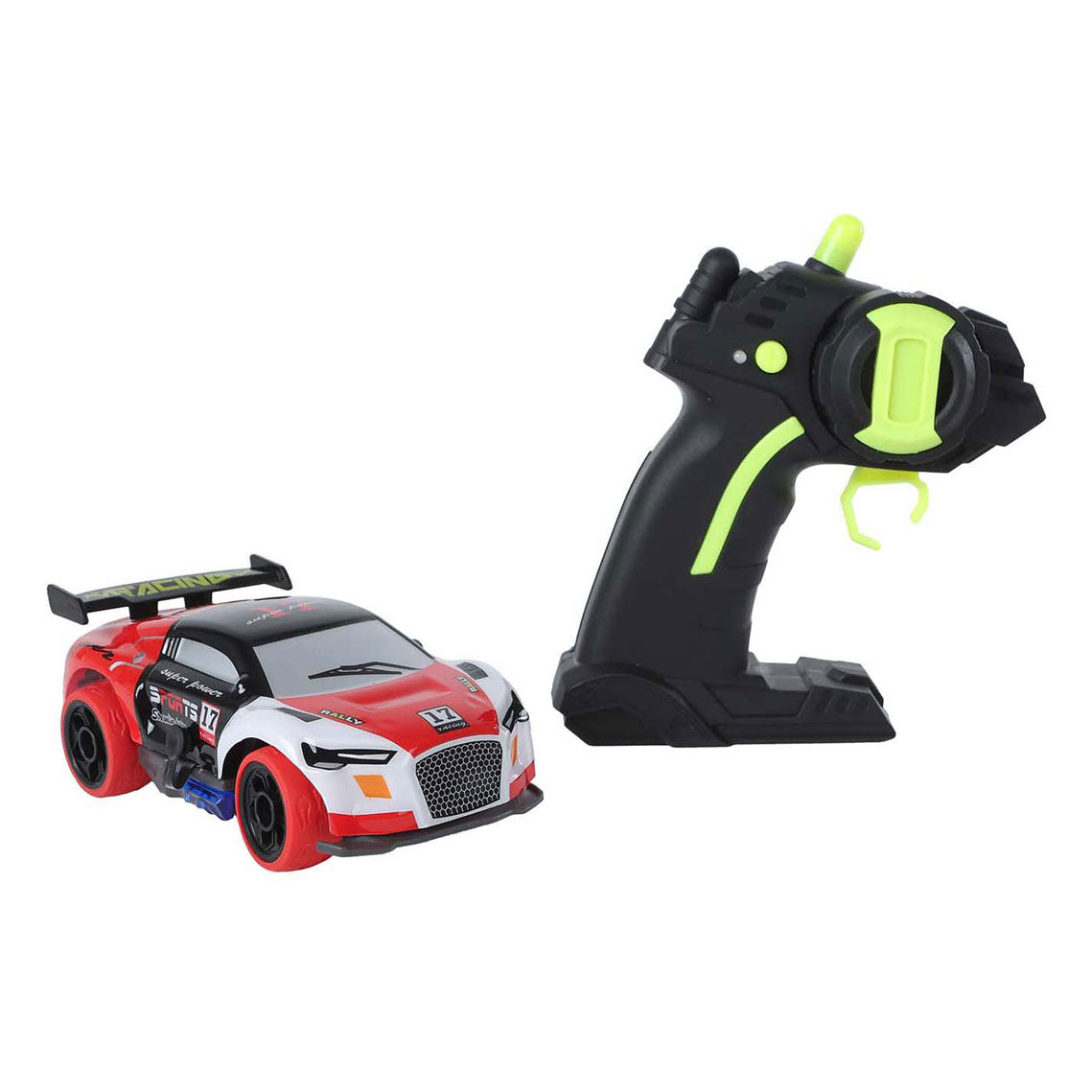 Van Manen Veenendaal BV Roadstar rc bestuurbare rally auto met licht 2.4ghz rood, 13cm