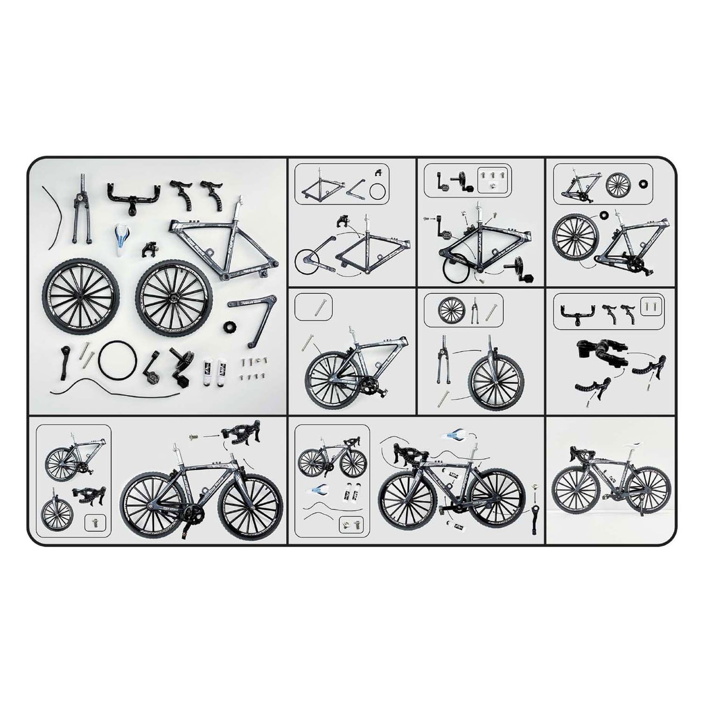 VAN MANEN Racefiets bouwpakket die-cast speelgoed fiets 19,5cm multicolor.