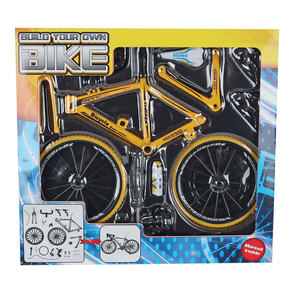 VAN MANEN Racefiets bouwpakket die-cast speelgoed fiets 19,5cm multicolor.