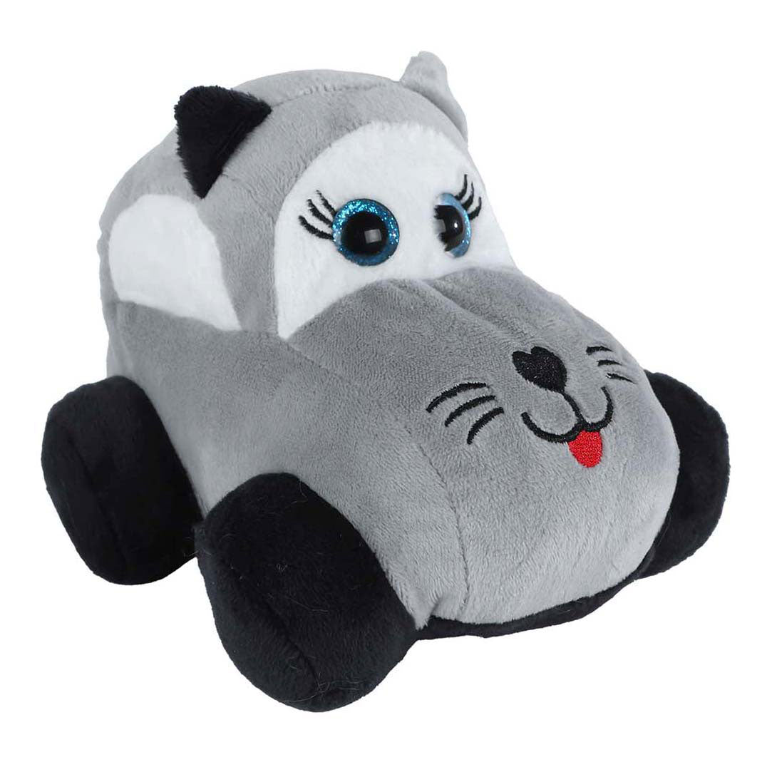 Mini Club Pluche dier auto knuffel speelgoed 15cm multi kleuren.
