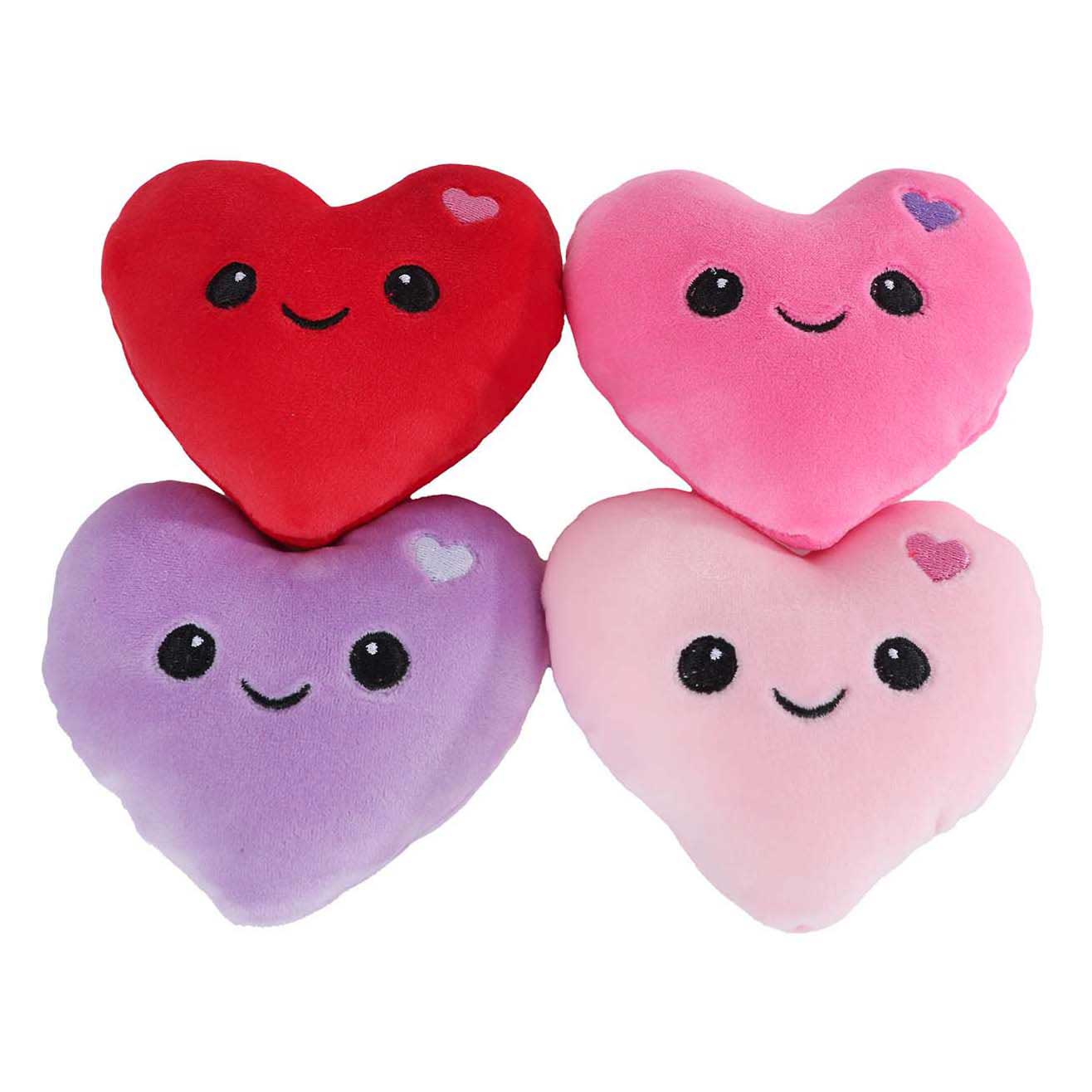 VAN MANEN Fluffy menu pluche ijsje met 4 hartjes - 36cm