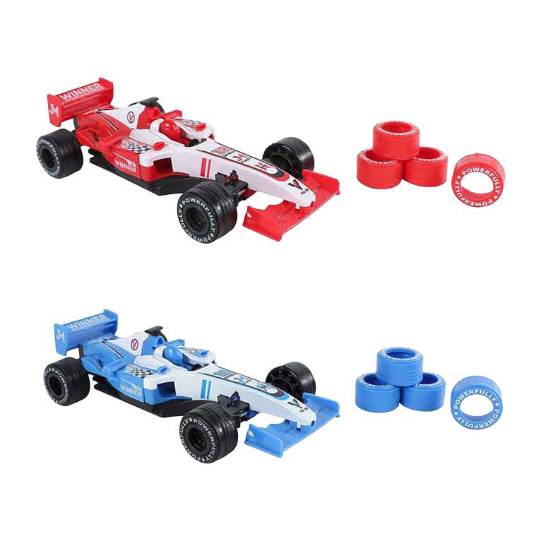 2-Play formule raceauto met extra banden pull back
