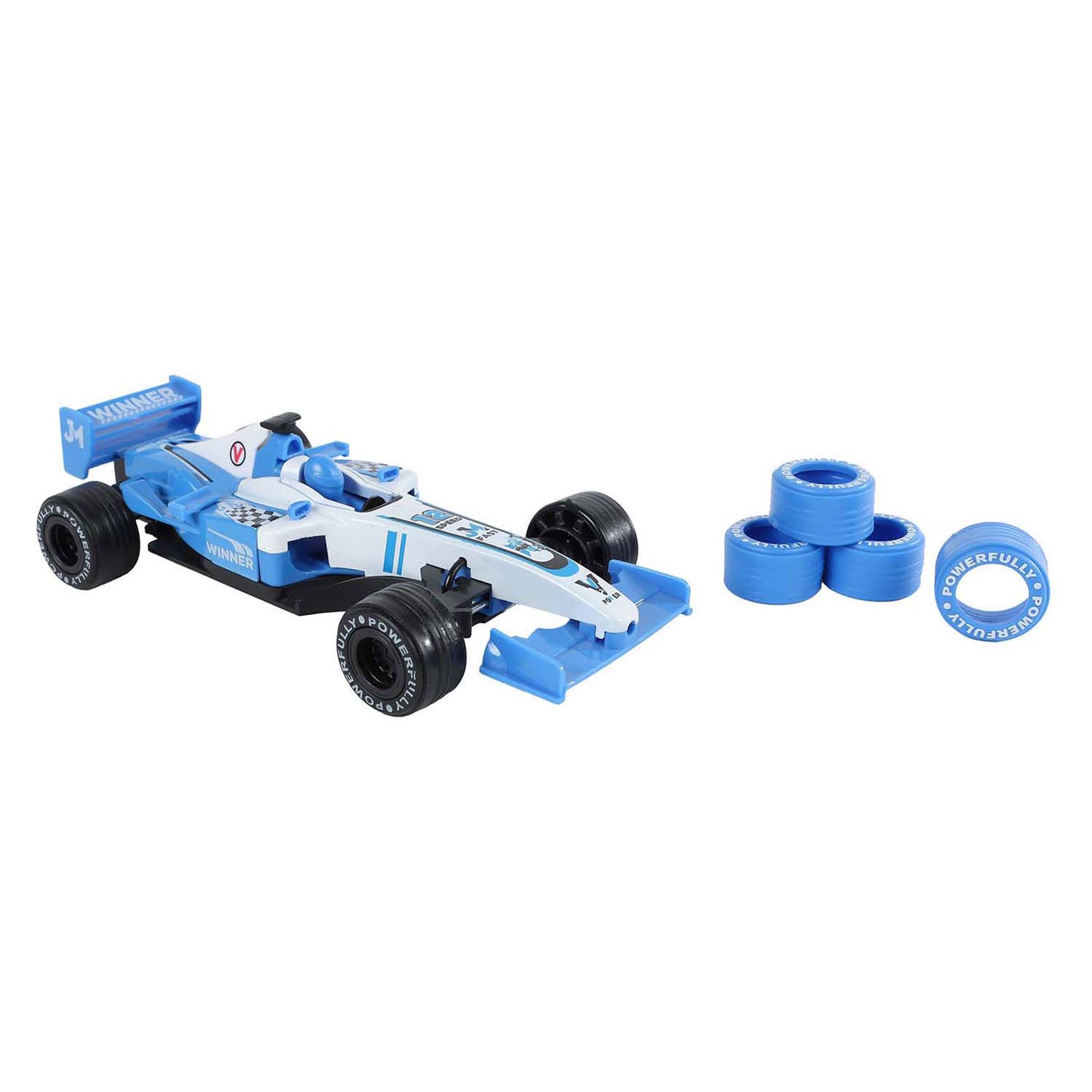2-Play formule raceauto met extra banden pull back